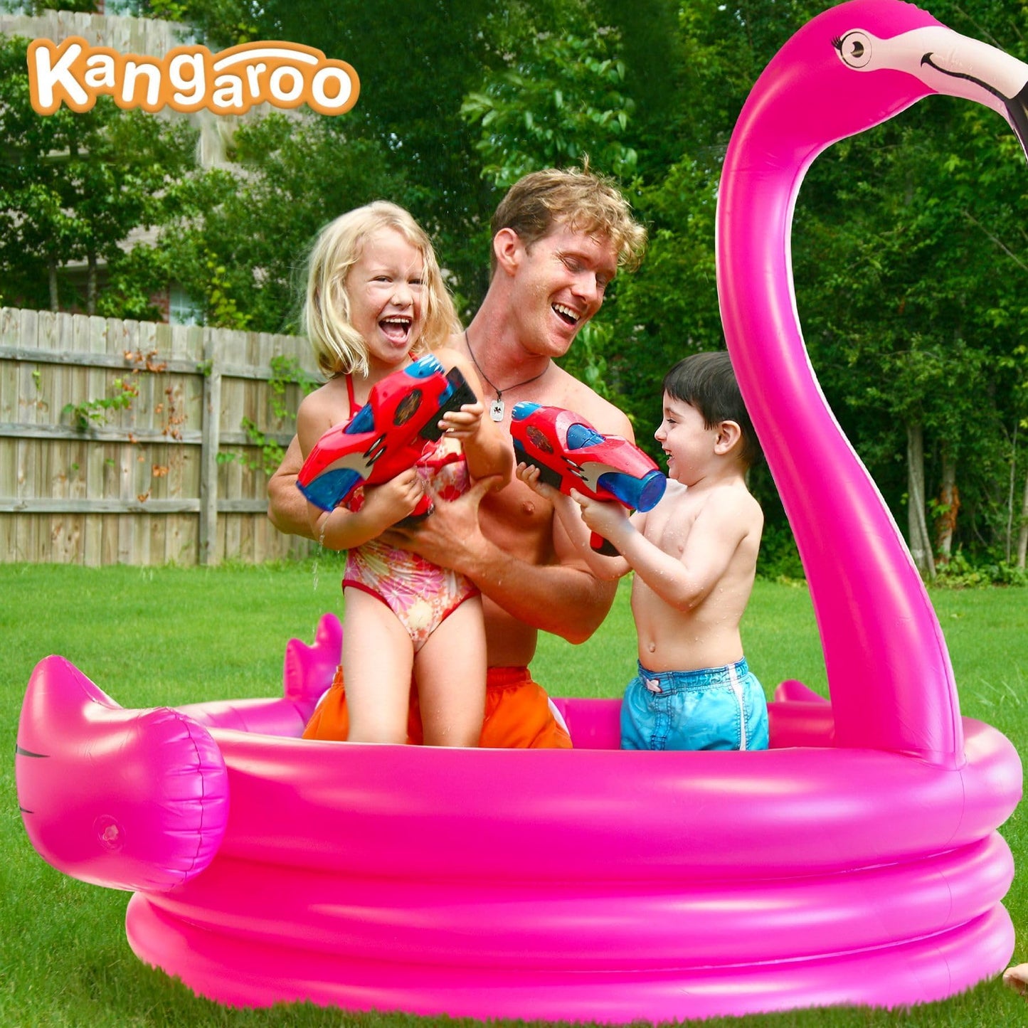 Pink Flamingo Pool Inflatables for Kids 48” - Baby Blow Up Swimming Fun Pool for Kids 1-3 - Summer Outdoor Play Center- Portable Backyard Water Play Pools for Boys & Girls