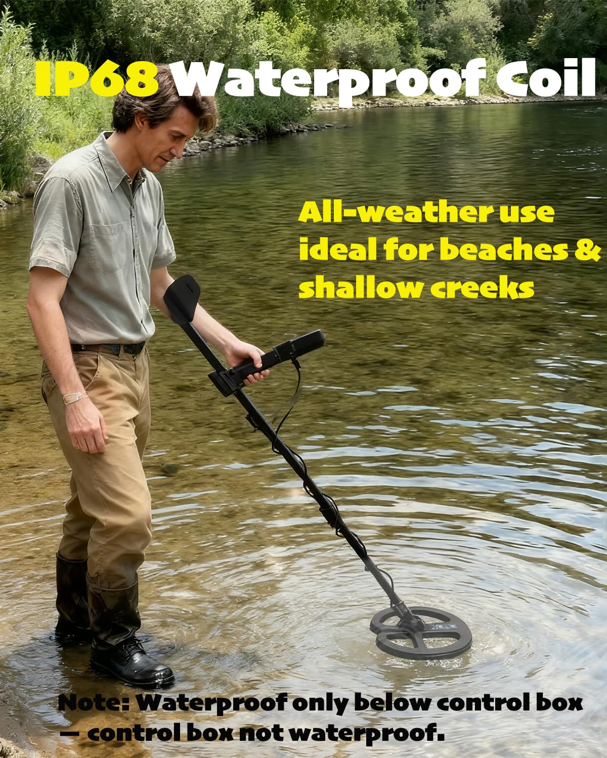 PRO-Z60 Metal Detector for Adults with Pin Pointer,16" Detection Depth Professional Metal Detector Kit High Frequency 19.23kHz Gold Detector with Ground Balance,Double-D Waterproof Coil for Beach