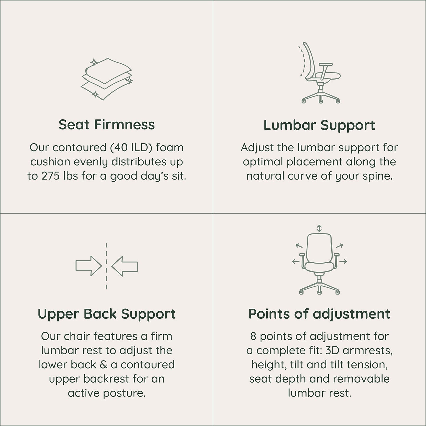 Branch Ergonomic Chair - A Versatile Desk Chair with Adjustable Lumbar Support, Breathable Mesh Backrest, and Smooth Wheels - Experience Optimal Comfort and Support - Graphite - White