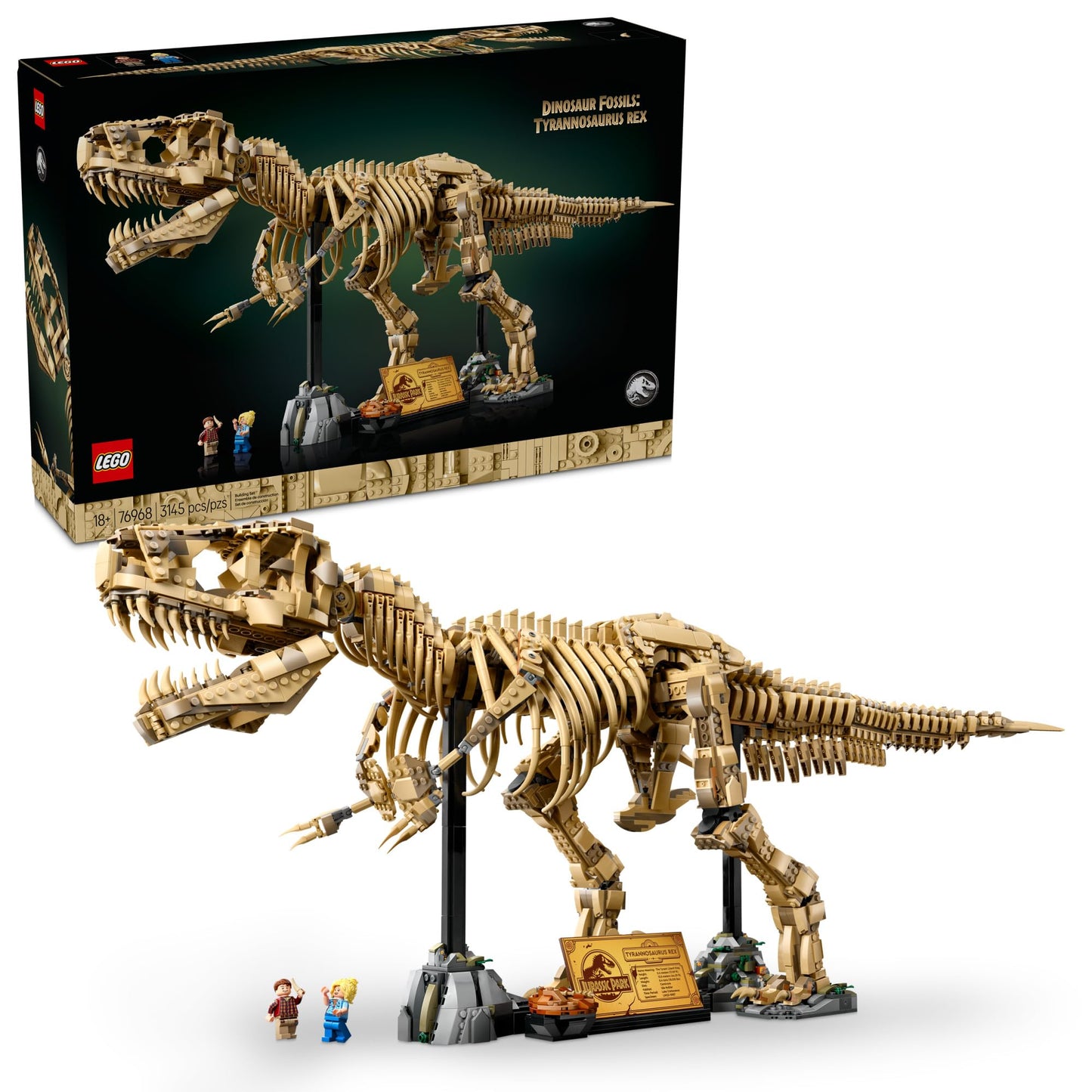 LEGO Jurassic World Dinosaur Fossils: Tyrannosaurus Rex - Building Set for Adults, Ages 18+ - Dinosaur Gift for Movie Lovers - Collectible Home Decor for Bedroom, Office, or Any Room - 76968