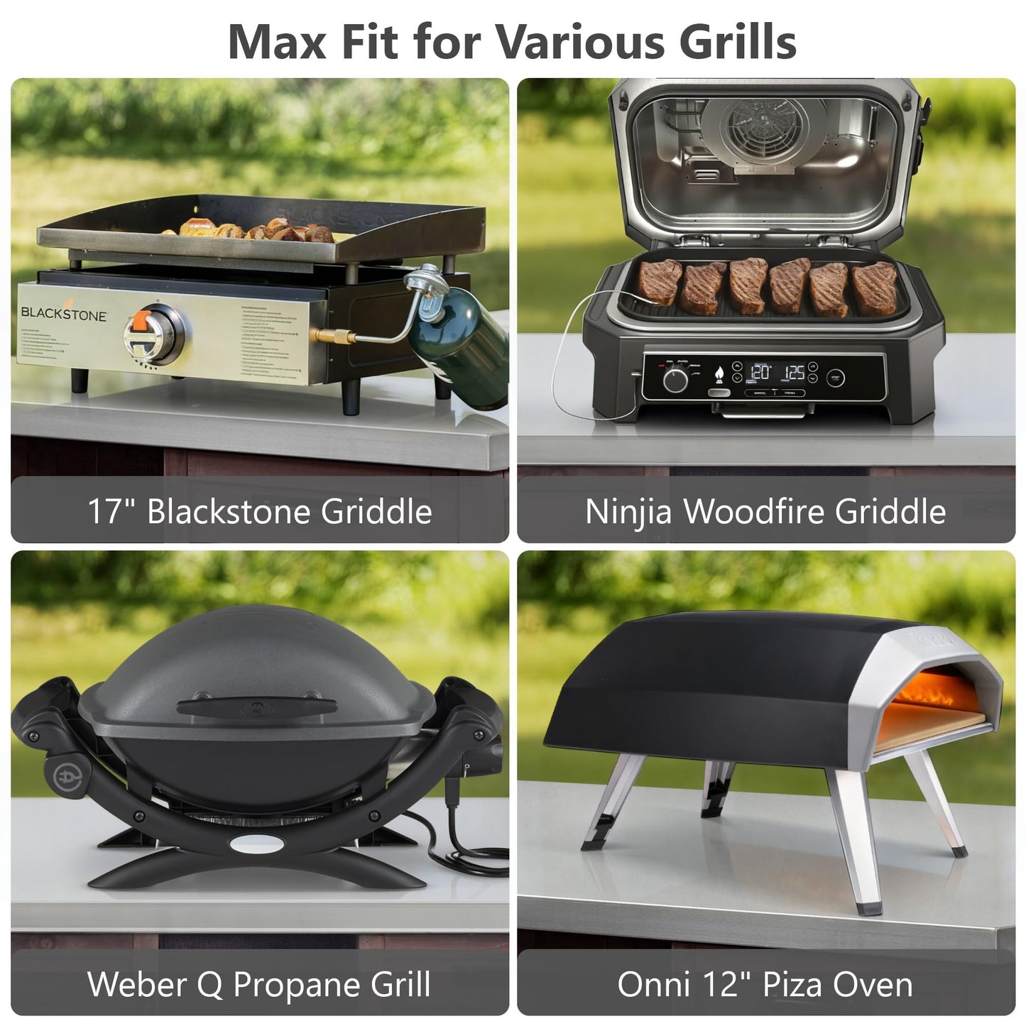 Merax 78.3" Outdoor Kitchen Island with Foldable Grill Table, Solid Wood Grill Cart with Storage & Stainless Steel Top, Bar Cart for Lawn & Garden, Dark Brown