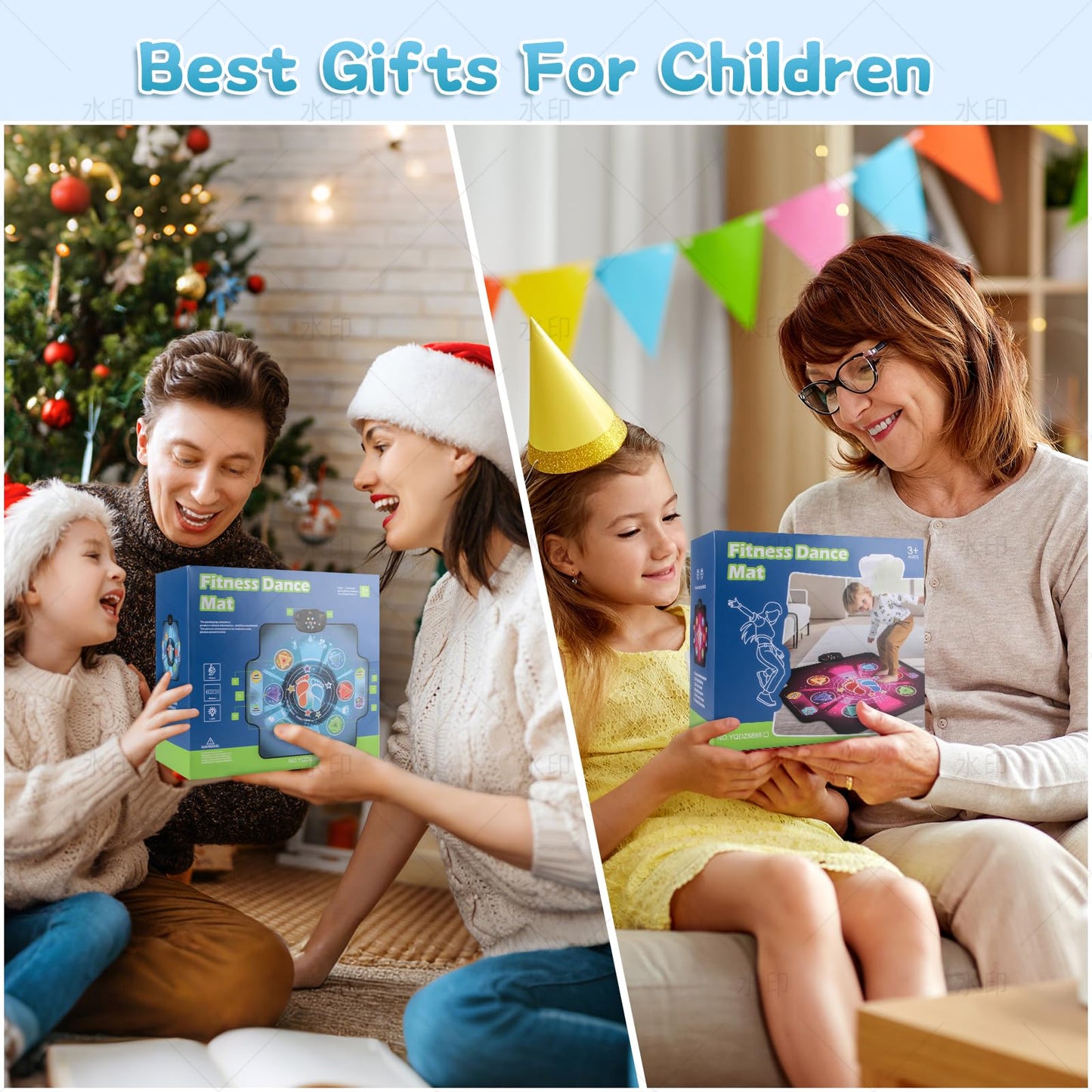 BulaBe Upgraded Dance Mat for Kids with Wireless Bluetooth, 5 Game Modes, LED Lights,Electronic Music Game Dance pad Floor Toys for Girls Boys Birthday Gifts Ages Toddlers 3-5 4-8 8-12 Year Old