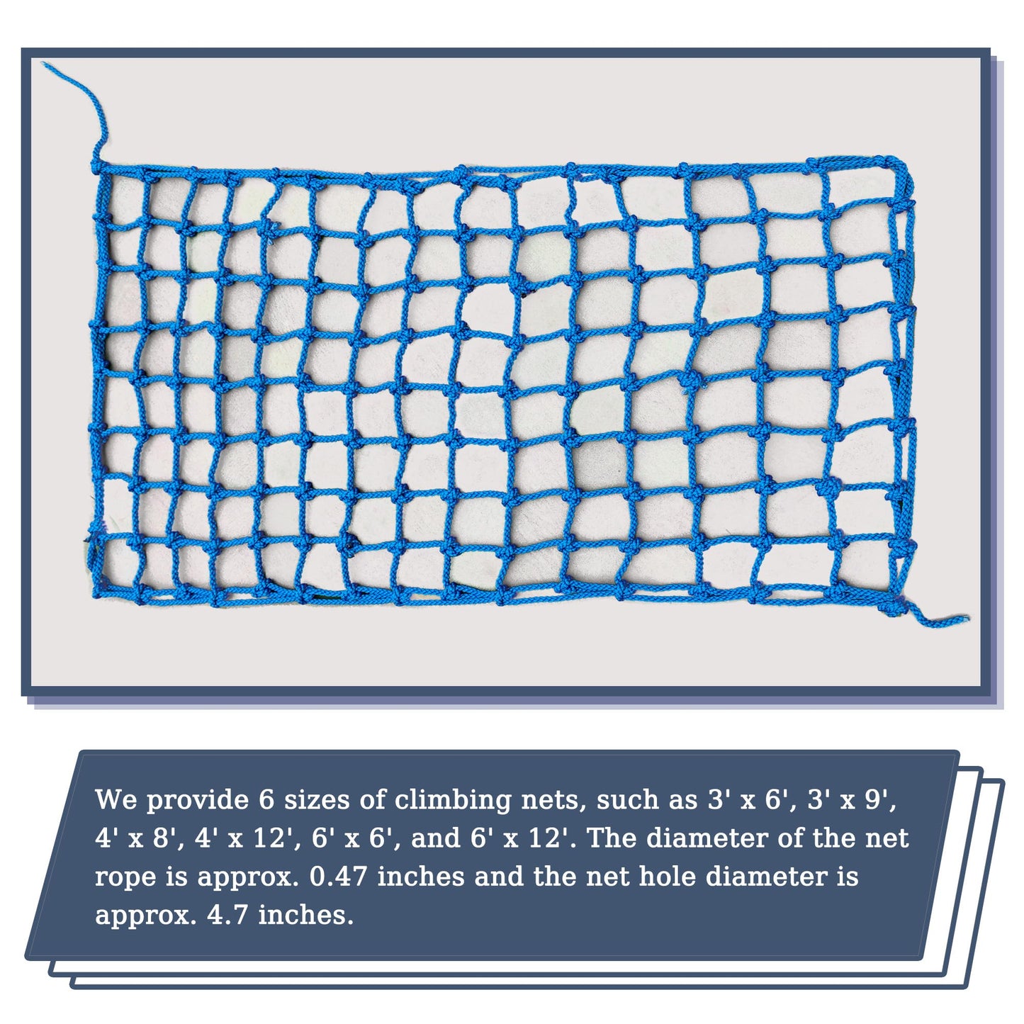 ANGRNMT Heavy-Duty Climbing Net with 6 Sizes - Perfect for Kids, Versatile on Balcony, Railing Polyester Fiber, Exquisite Craftsmanship (4ft x 12ft)
