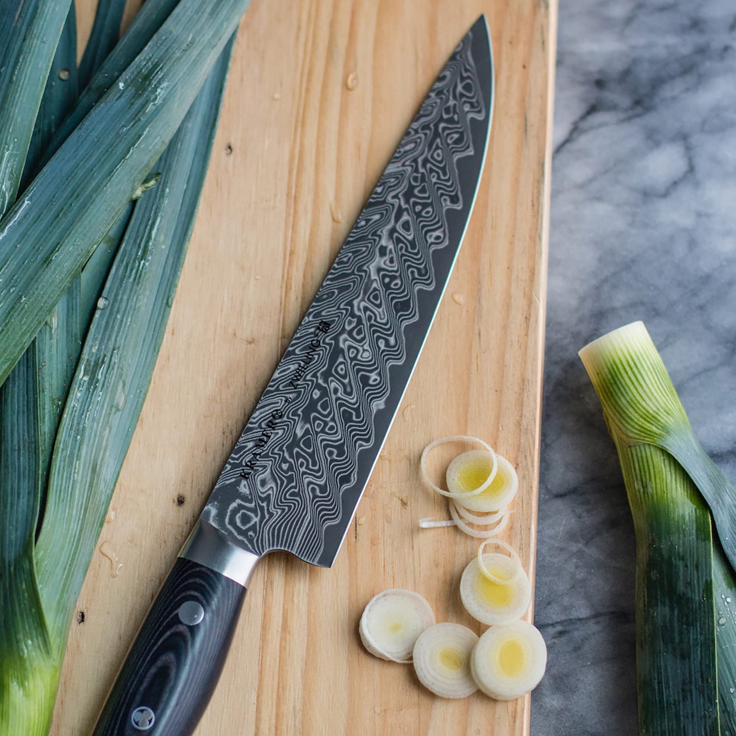 ZWILLING KRAMER EUROLINE Damascus Collection 8-inch Narrow Chef's Knife