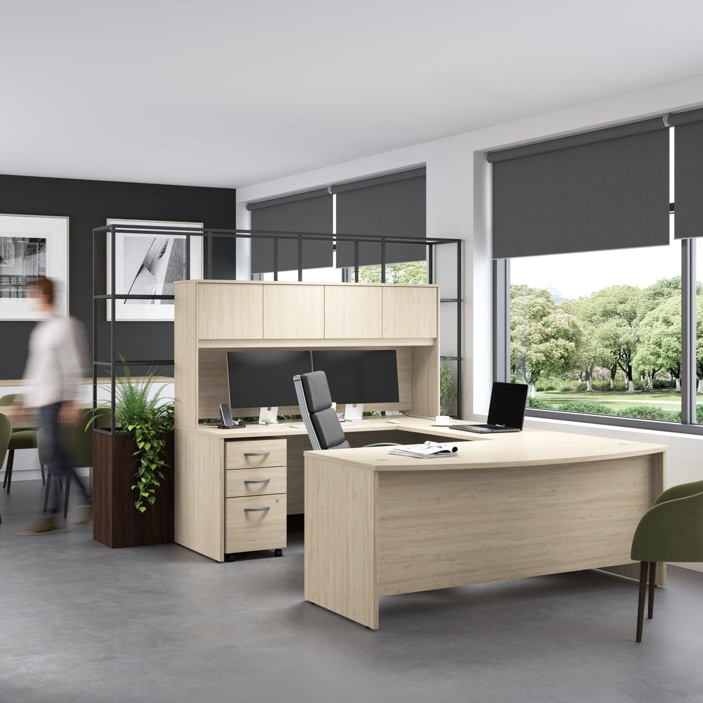 Bush Business Furniture Studio C 60W x 30D Office Desk in Natural Elm, Computer Table for Home or Professional Workspace