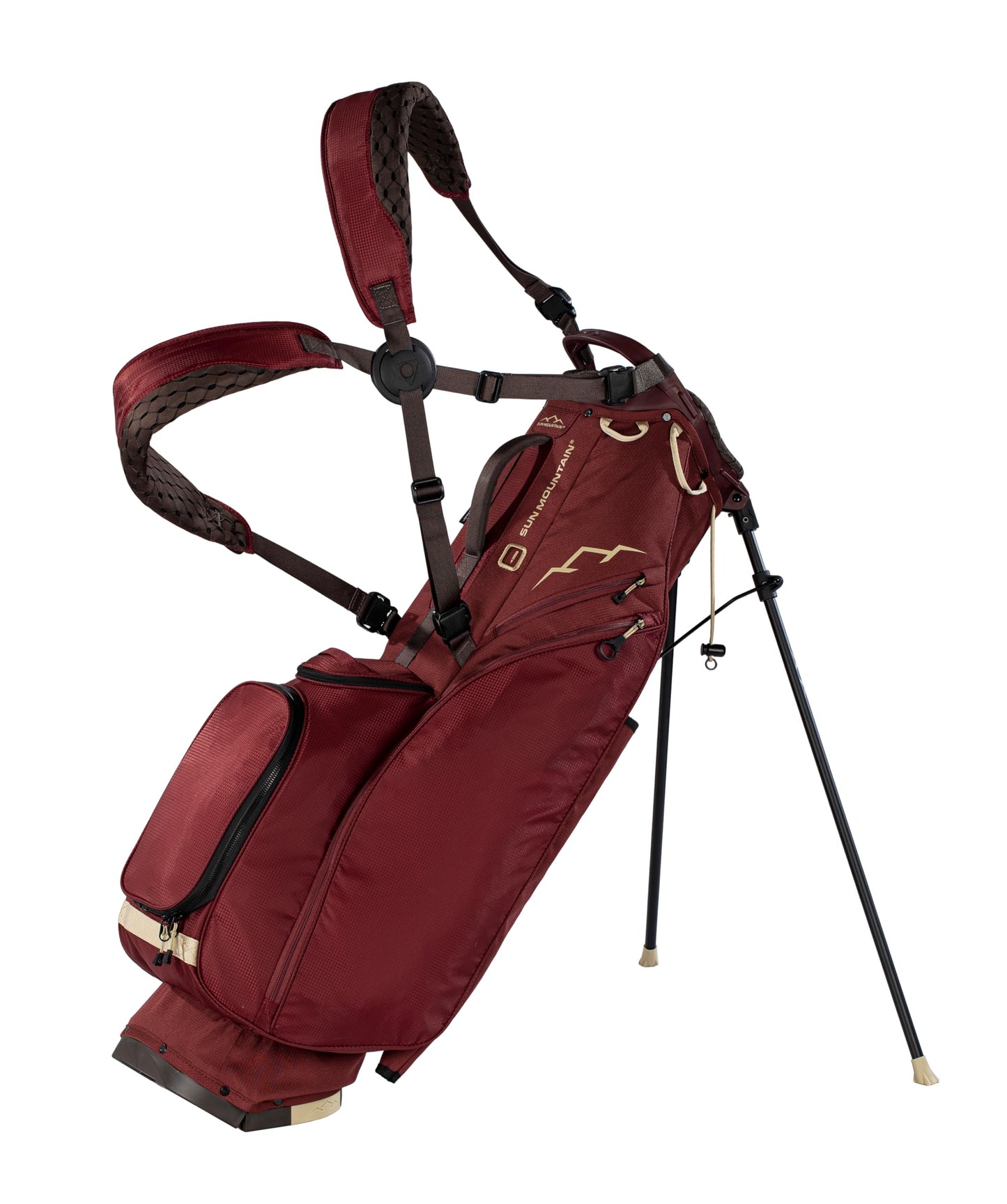 Sun Mountain Men's Eclipse 2.5 LS Lightweight Stand Golf Bag 4-Way Top - 8 Pockets, X Fit Dual Strap System, Push & Electric Cart Compatible Compression Base, 2025 Model - Cardinal