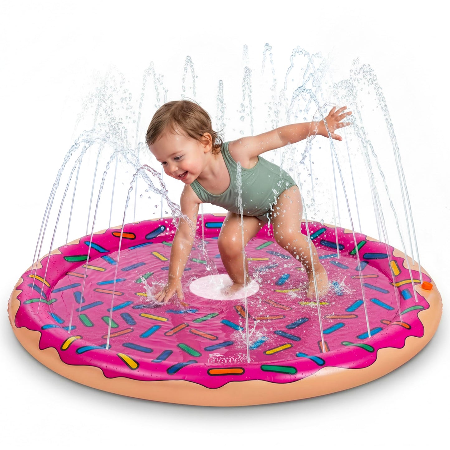 Playland Non-Slip Splash Pad Water Toy for Kids – Fun & Entertaining Toddler Outdoor Toys, Durable Easy-Setup Water Mat, Multi-Purpose Dog Splash Pad & Outdoor Toys for Toddlers 1-3