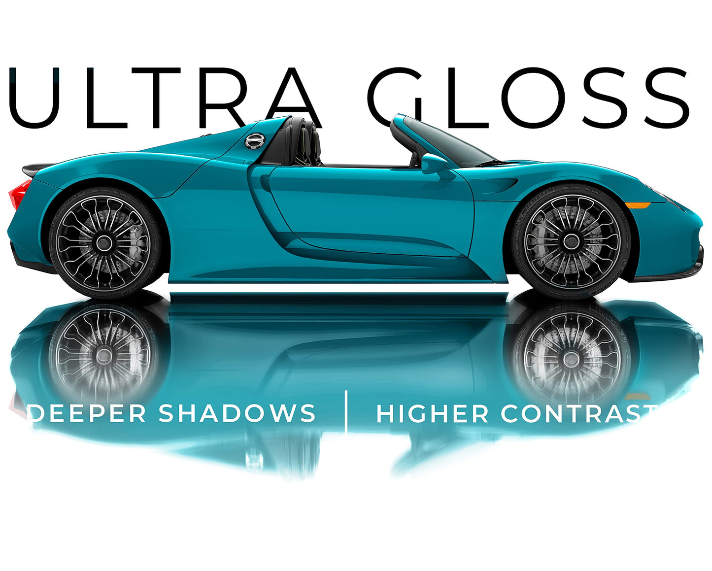 VViViD+ Ultra Gloss Miami Blue Vinyl Car Wrap (25ft x 5ft)