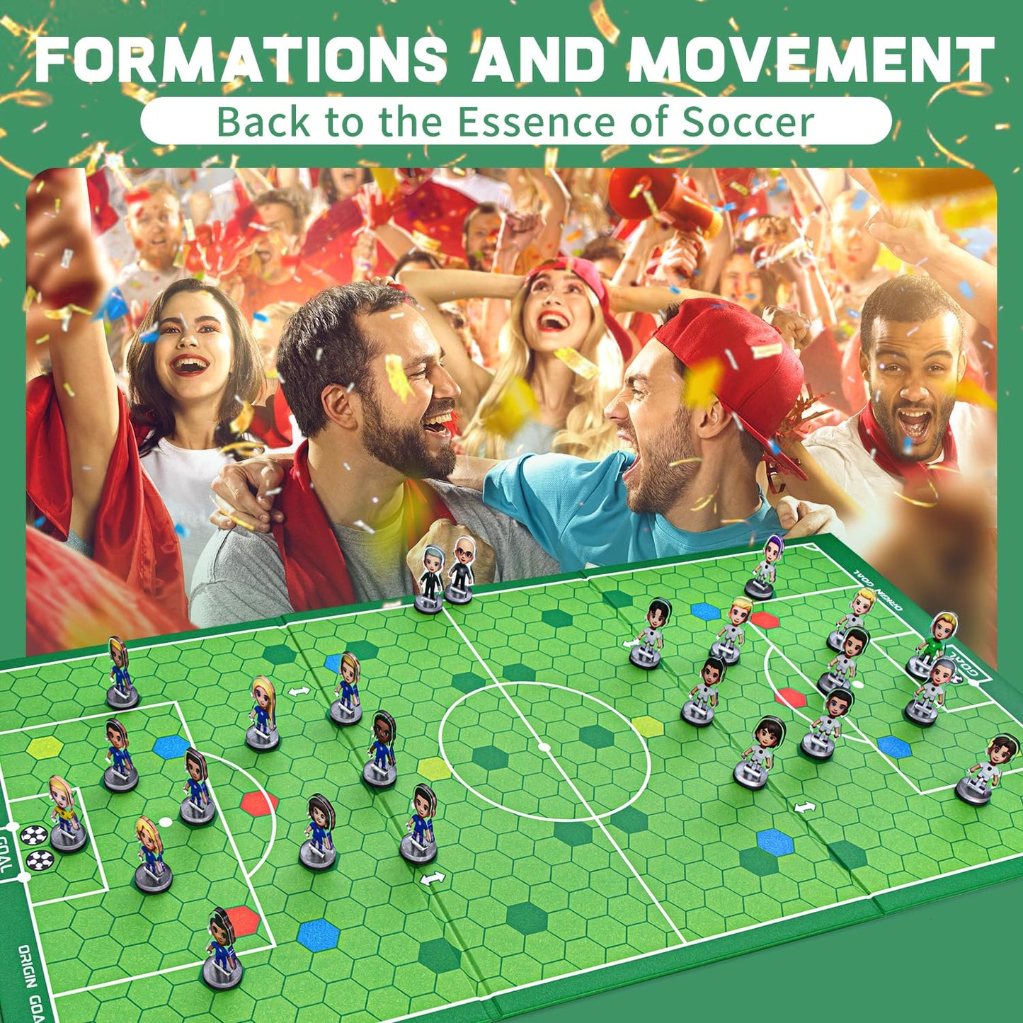Original Soccer Board Game 2026 Soccer Event Interactive Soccer Toy Gift - Foosball Table Game for Indoor Home Party Family Perfect Christmas Birthday Tabletop Football Gift for Kids