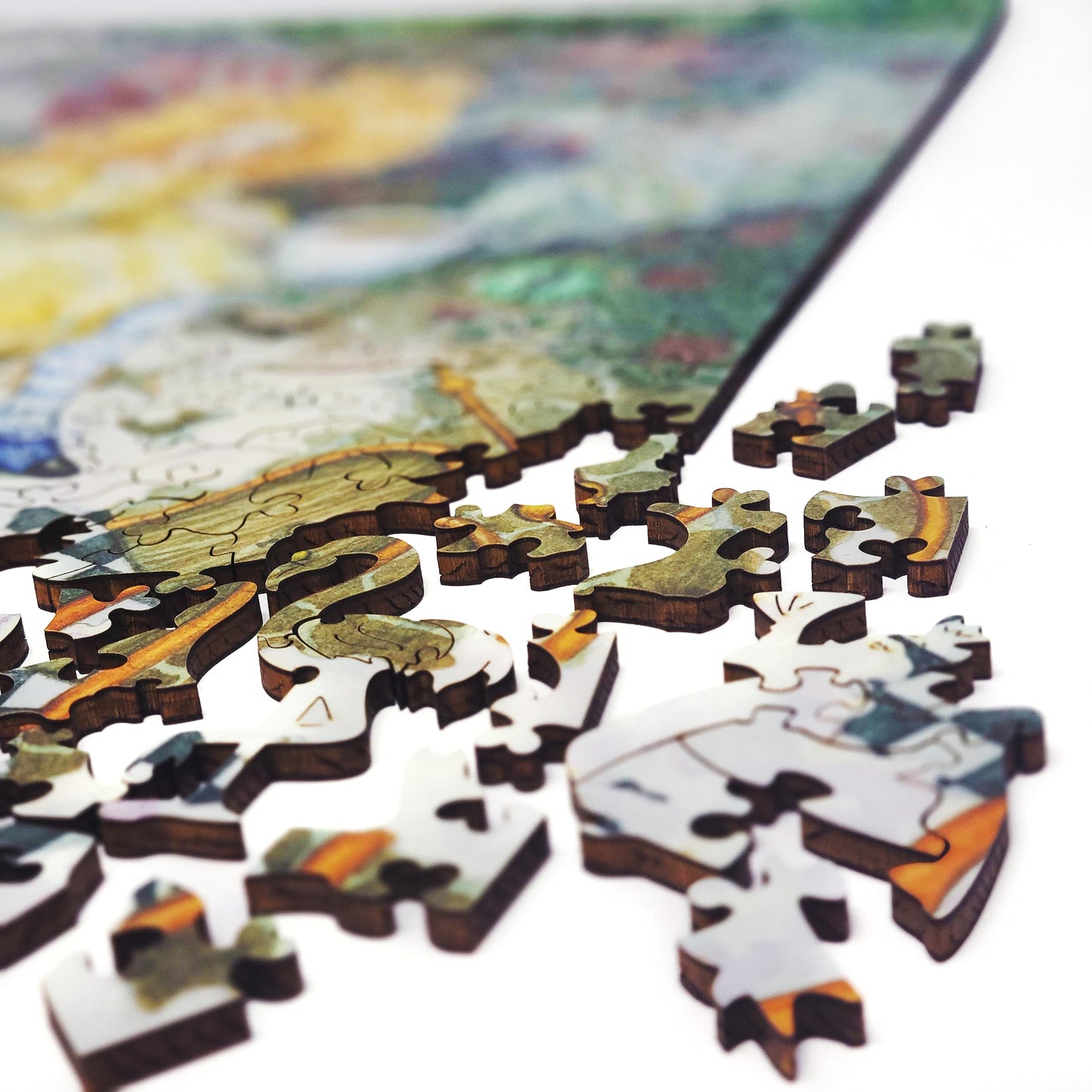 Wooden Jigsaw Puzzle for Adults - Uniquely Shaped Pieces - Made in USA by FoxSmartBox - 439 Pieces - Alice's Fantasies