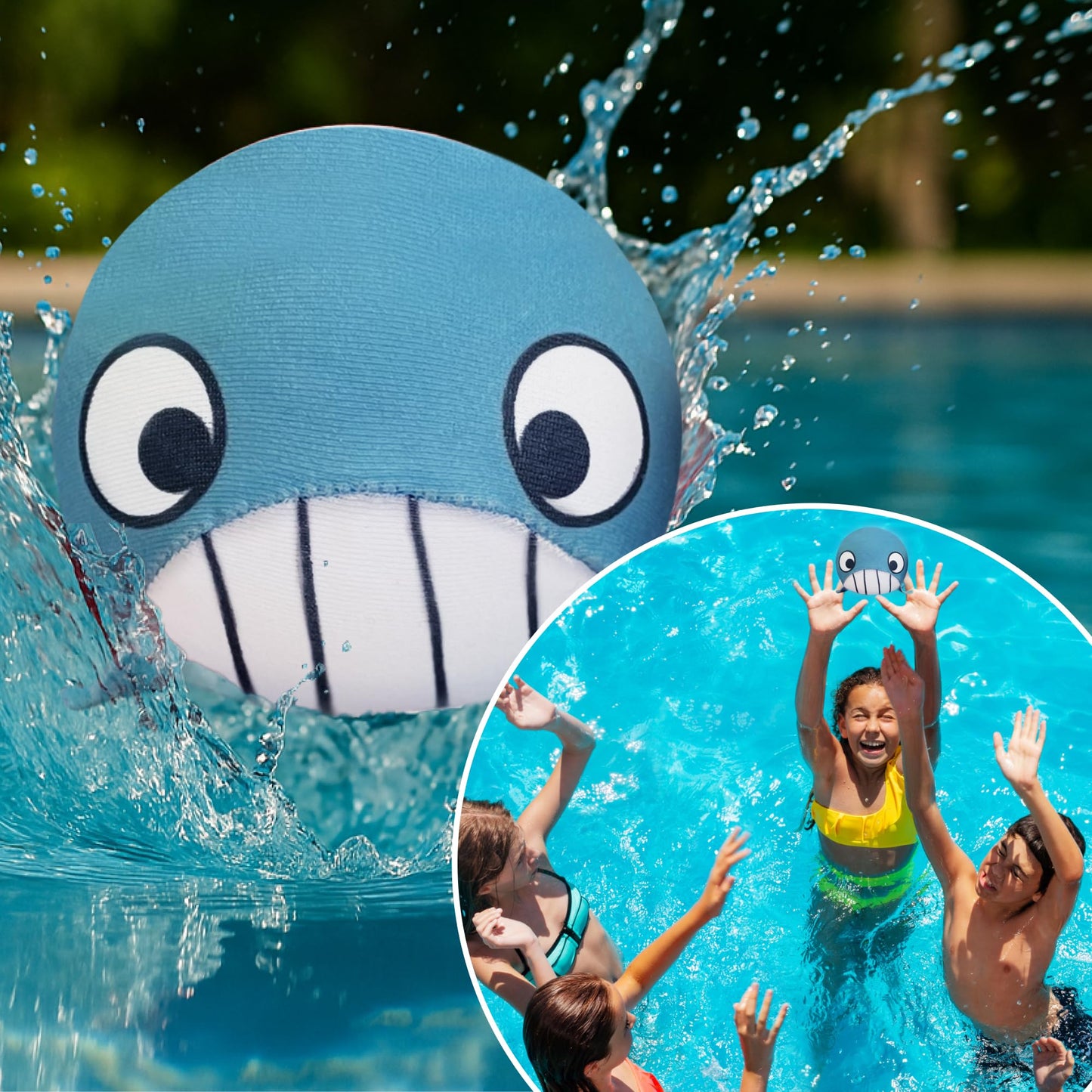 Activ Life 2 Pack Skip Balls, Outdoor Toys for Kids, Summer Beach Games for Girls and Boys Toy, Pool Accessories Essentials Play Stuff Gear (Whale)