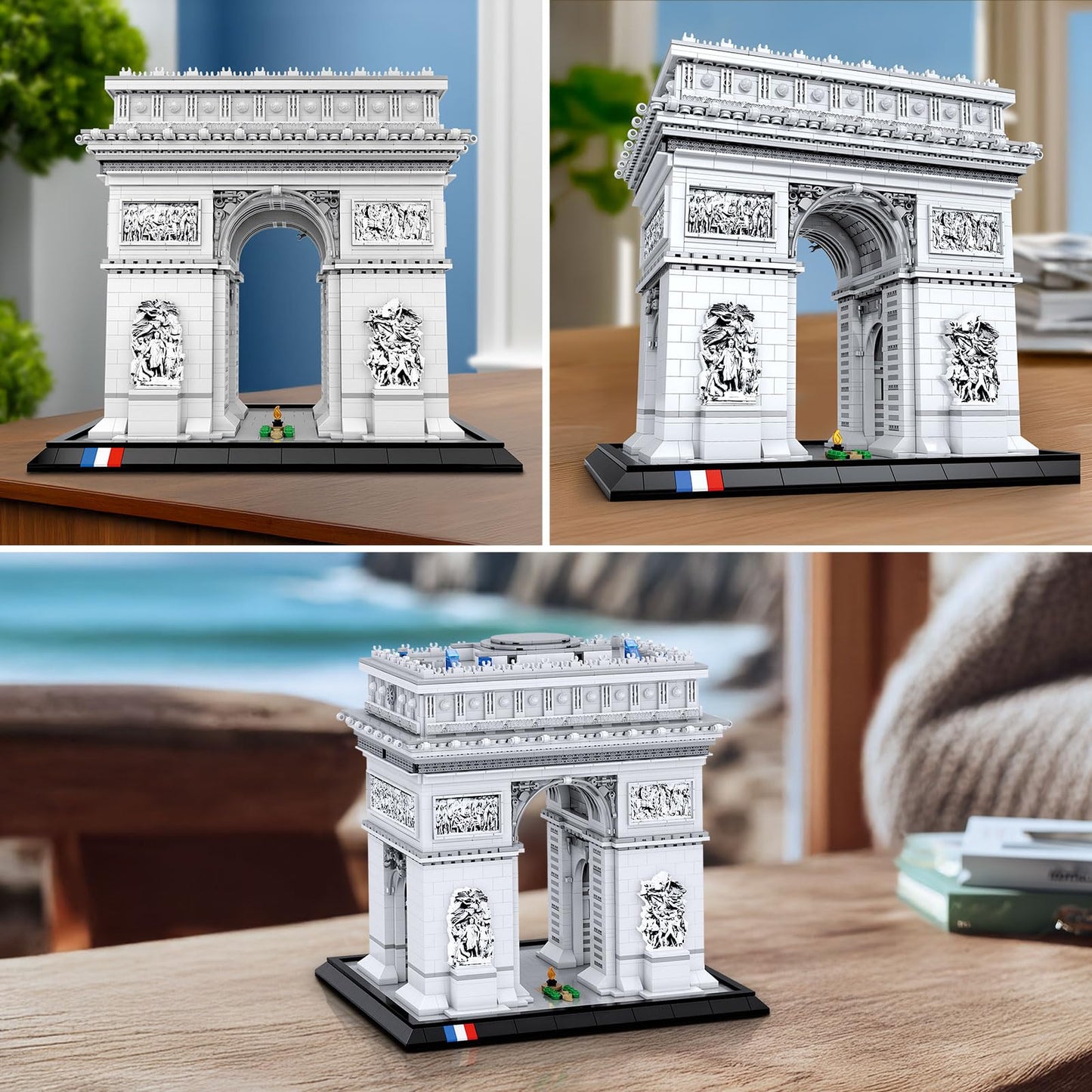 Reobrix Arc de Triomphe Building Set for Adults, 3395 PCS Paris Landmark Architecture Model Kit, DIY Construction Toy Blocks with Exquisite Details, Collectible Display & Home Decor Gift