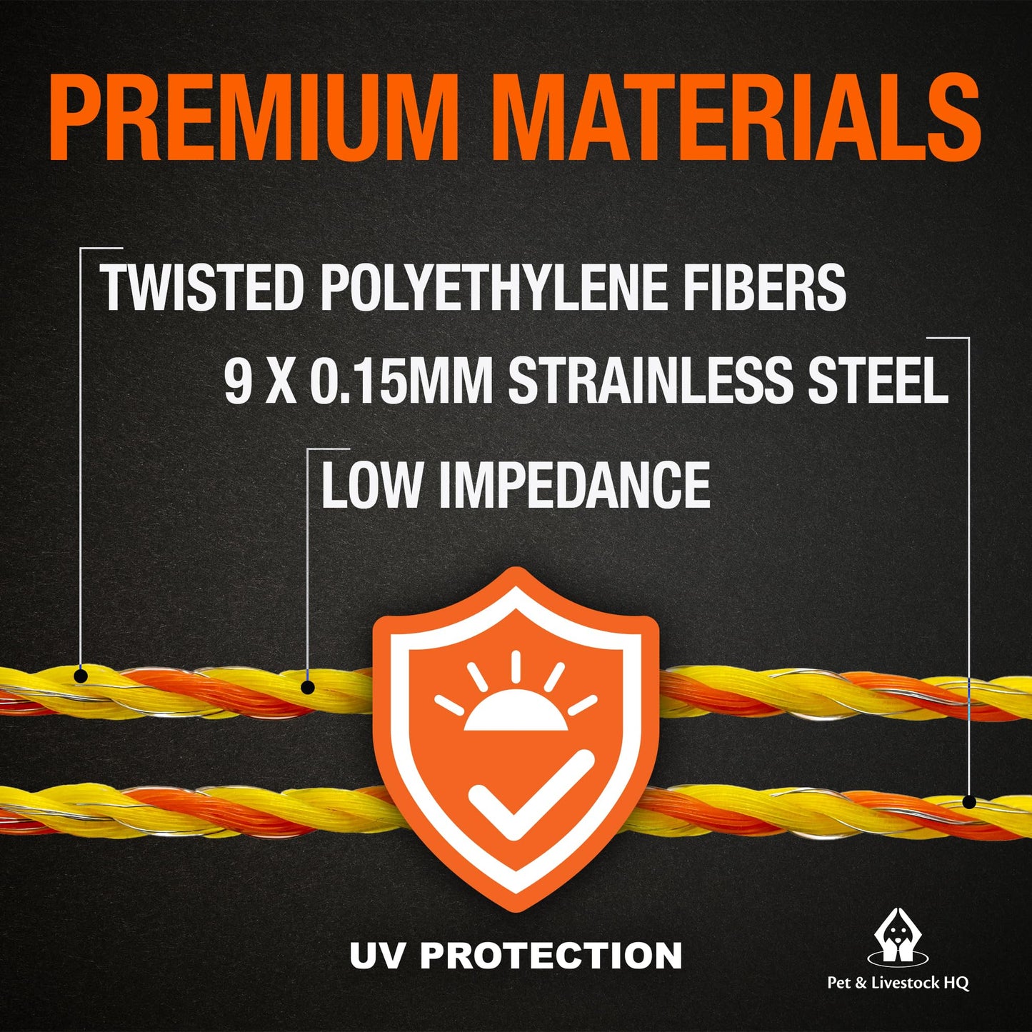 Pet & Livestock HQ - 3280ft Electric Polywire Fence with 100 Insulators - 2 Product Bundle