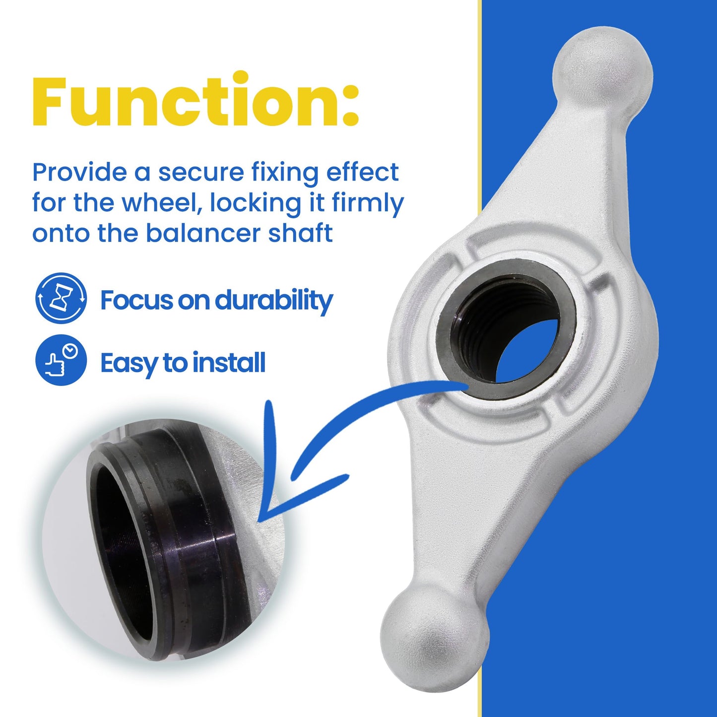 ECOMARK Wheel Balancer Hub Wing Nut fit for Hunter DSP7700 DSP8500 DSP9000 DSP9200 DSP9500 DSP9600 GSP9700 40mm X 8mm Shaft Thread Pitch Replace 812103
