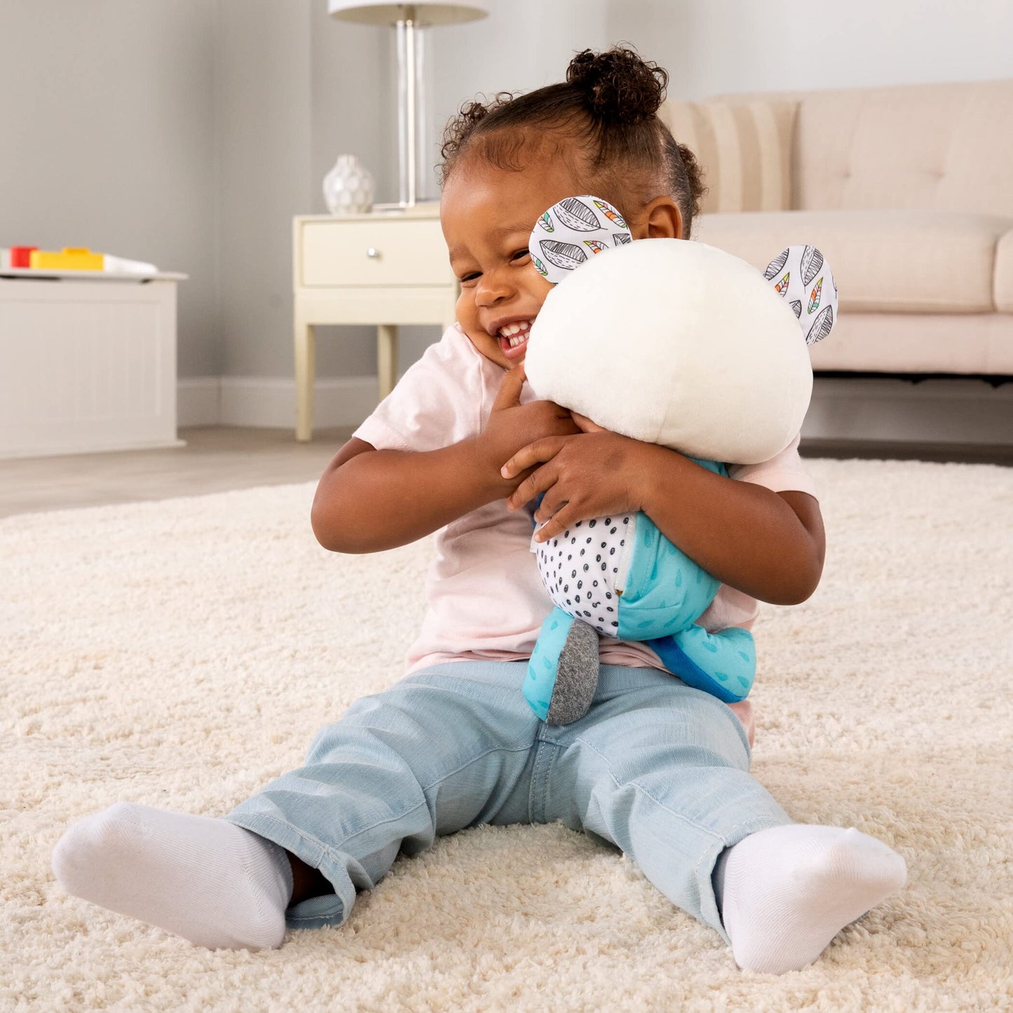 Lamaze Soothing Heart Panda Plush Lullaby Stuffed Animal - Vibrating Baby Soother Includes Calming Glowing Heartbeat and 3 Lullabies - Baby Light Up Toys and Musical Toys - Ages 9 Months and Up