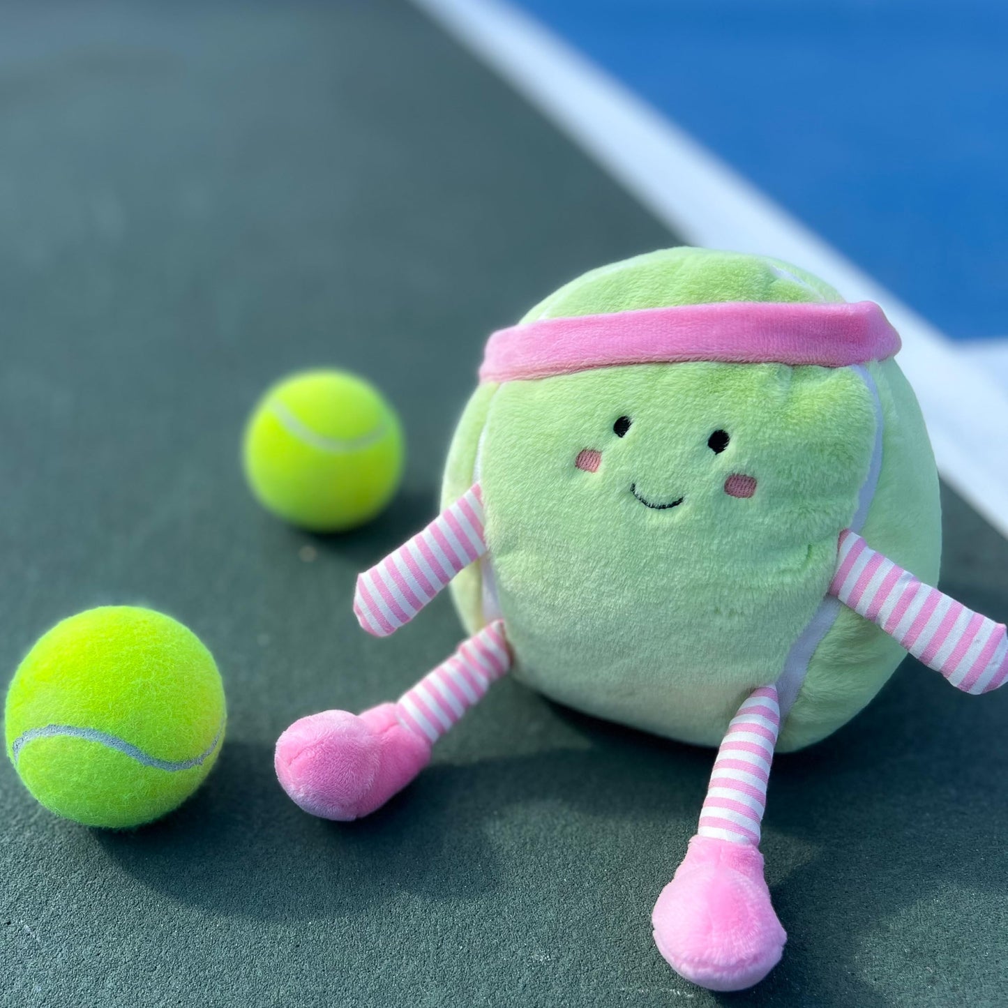 MON AMI Tina Tennis Ball 9-Inch Sports Plush Toy for Boys & Girls | Soft Tennis Stuffed Toy | Playroom Sports Décor | Gift for Kids & Toddlers
