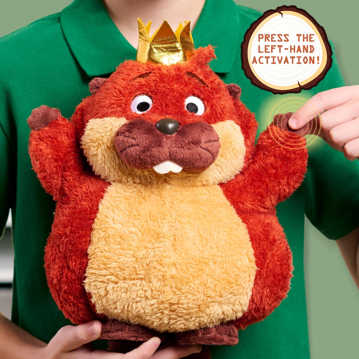 Disney and Pixar's Hoppers Workin' Out King George Feature Plush - Talking & Moving Plush Toy for Kids and Movie Fans, Inspired by The Hoppers Movie, Kids Toys for Ages 3 Up by Just Play