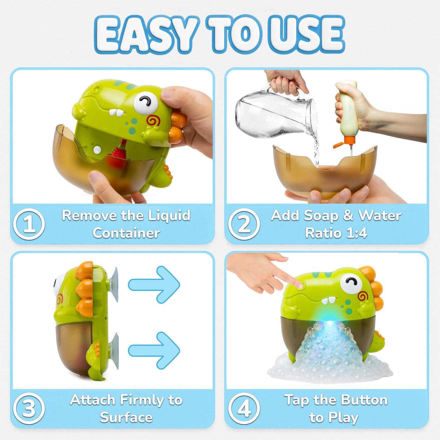 Bath Bubble Machine - Bathtub Bubble Machine Bath Toys | Bathtub Bubble Machine, Light Up Bubbles Maker for Bathtub - Bubbles Bath Maker with Lights and Music, BPA Free