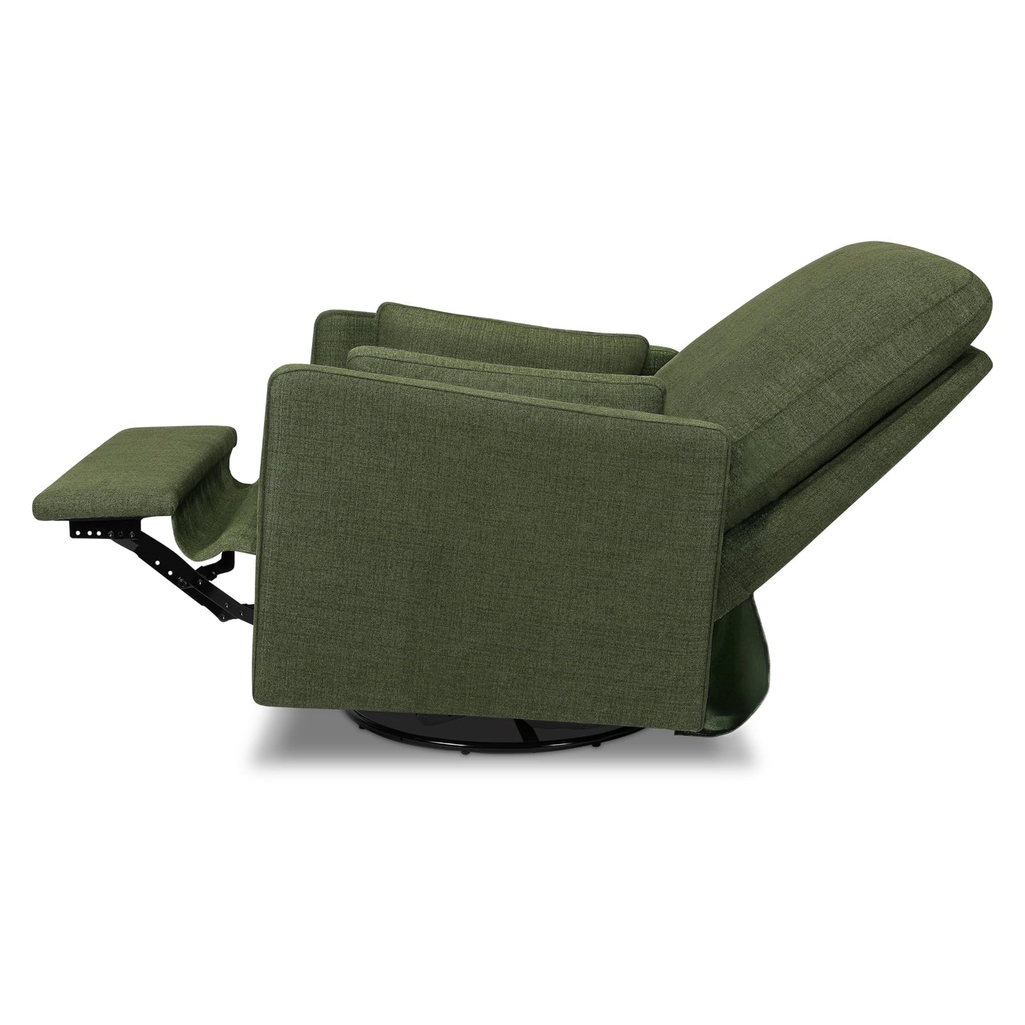 Carter's by Davinci Ethan Swivel Recliner in Performance Forest Green Linen, GREENGUARD Gold & CertiPUR-US® Certified