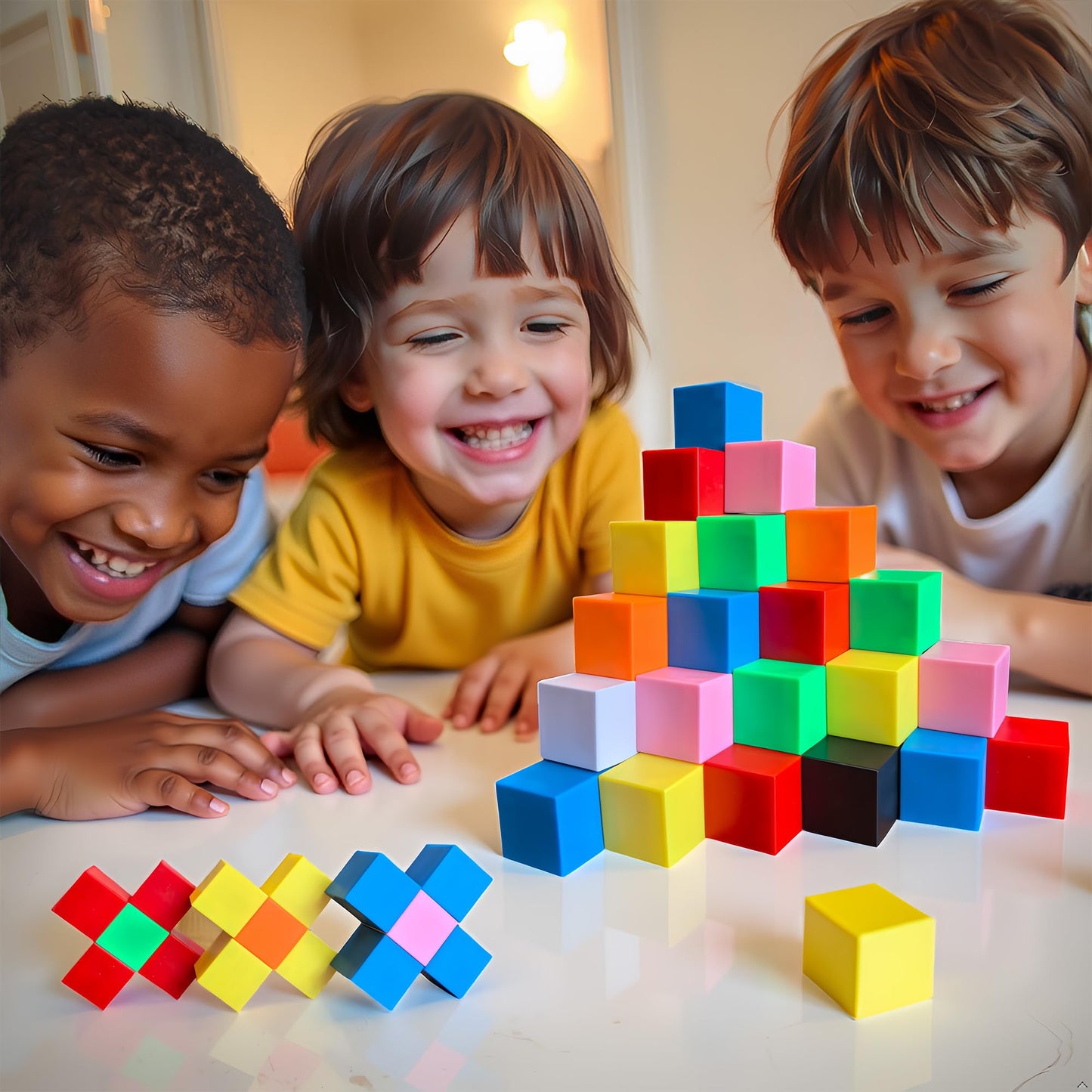 PSDVAYI Toys for 3 4 5 6 Years Old Toddlers, Magnetic Blocks 1.18 inch,40PCS Medium Magnetic Building Blocks, Magnet Cubes, Preschool STEM Sensory Toys, Montessori Autism Toys, Birthday