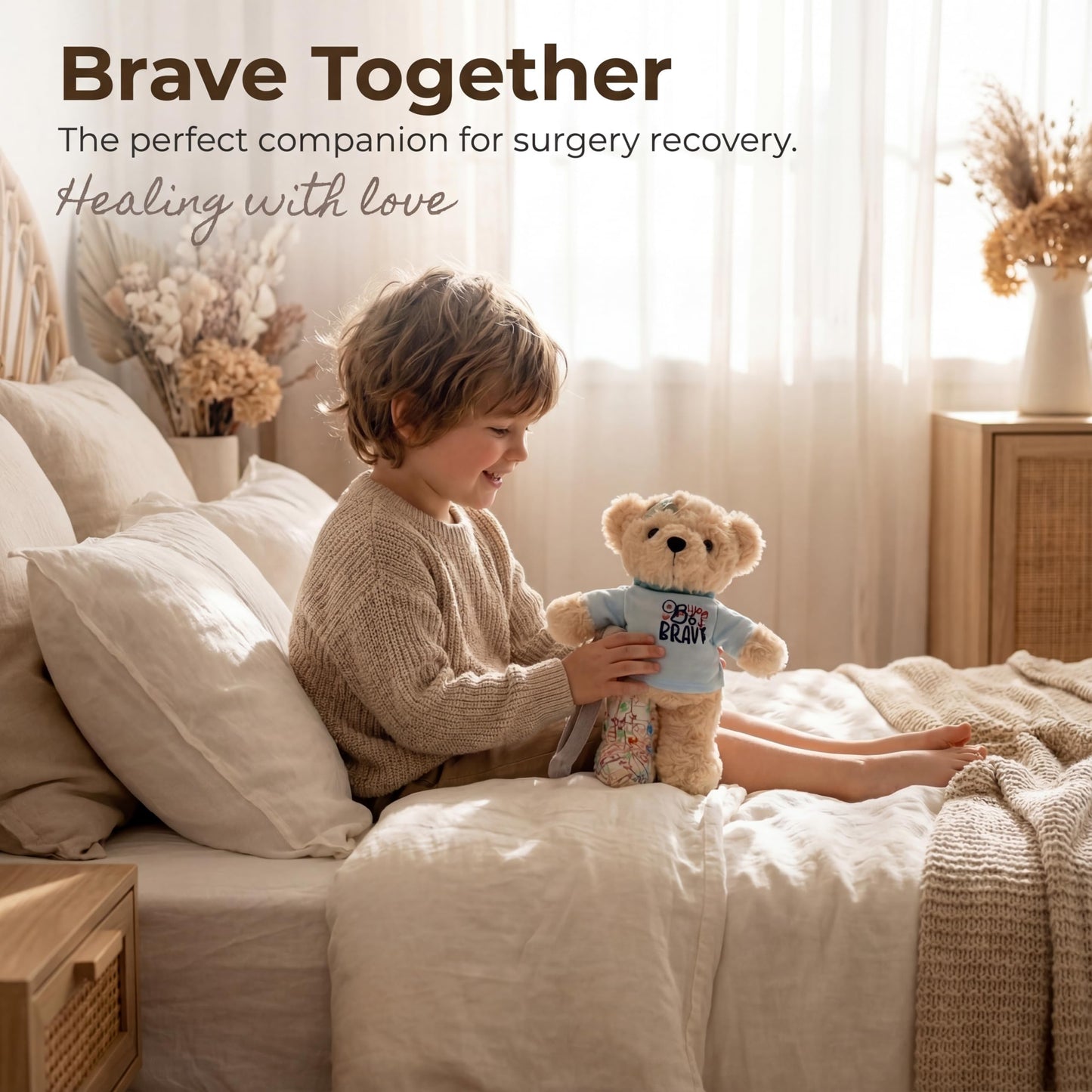 SHSEEN 10" Broken Leg Bear with Adjustable Cast & Plush Crutch - Get Well Stuffed Animal for Kids. Knee Surgery Recovery Gifts for Teen - Teddy Bear with Broken Leg