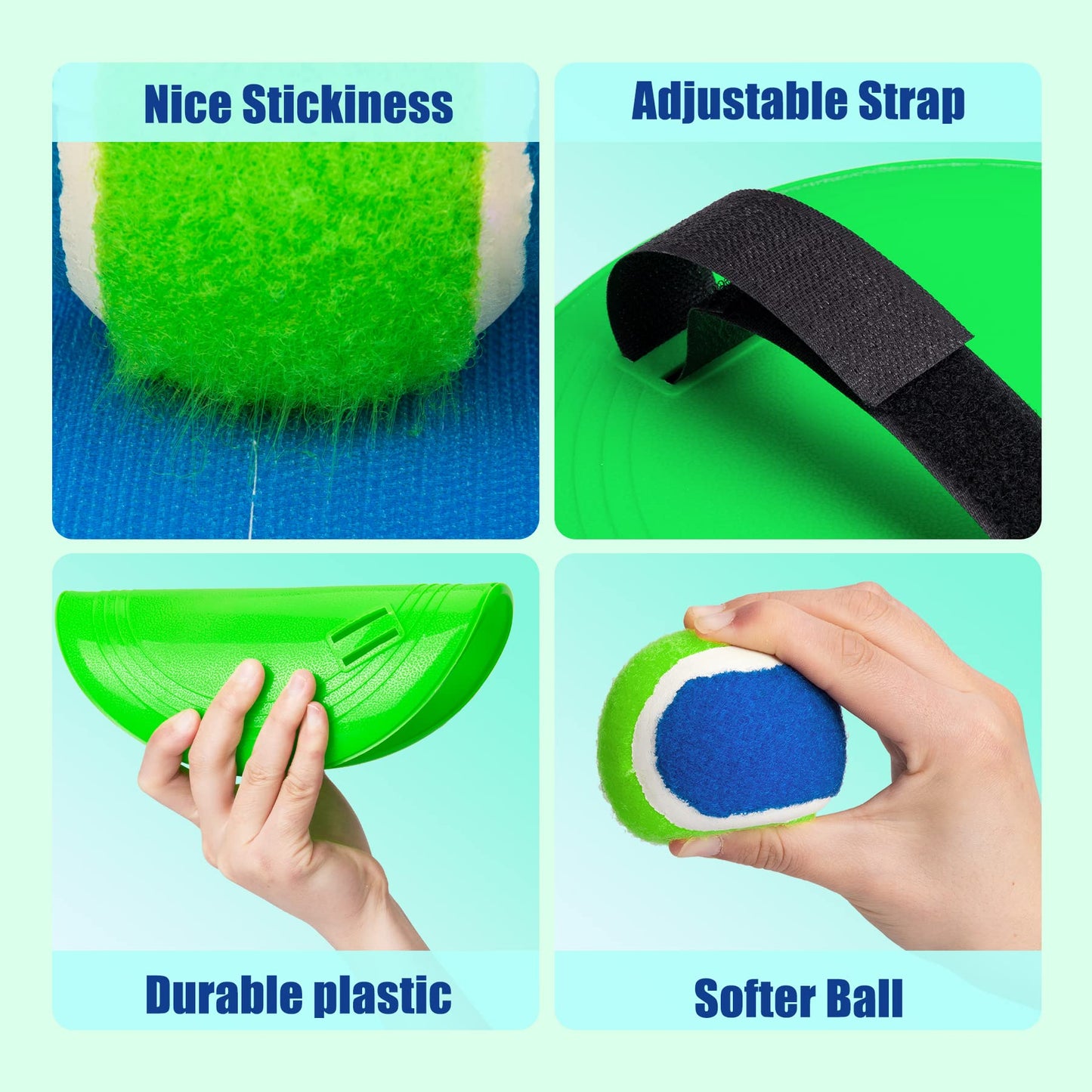 EVERICH TOY Upgraded Toss and Catch Ball Game Set, Beach Pool Toys Outdoor Games for Kids Toys, Outside Family Lawn Yard Games, for Boys Girls 3 4 5 6 7 8 9 10 11 12 Years Old