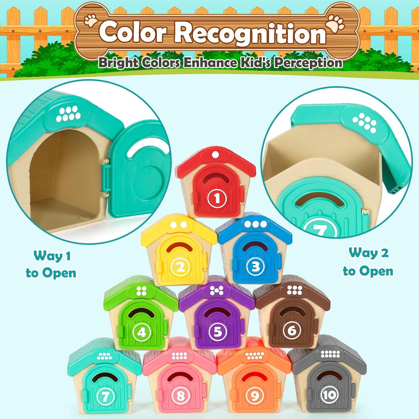 Aigybobo Learning Toys for 1,2,3 Year Old Toddlers, 20Pcs Animals Toys Montessori Counting, Matching & Sorting Fine Motor Games, Christmas Birthday Easter Gift for Baby Boys Girls Age 12-18 Months