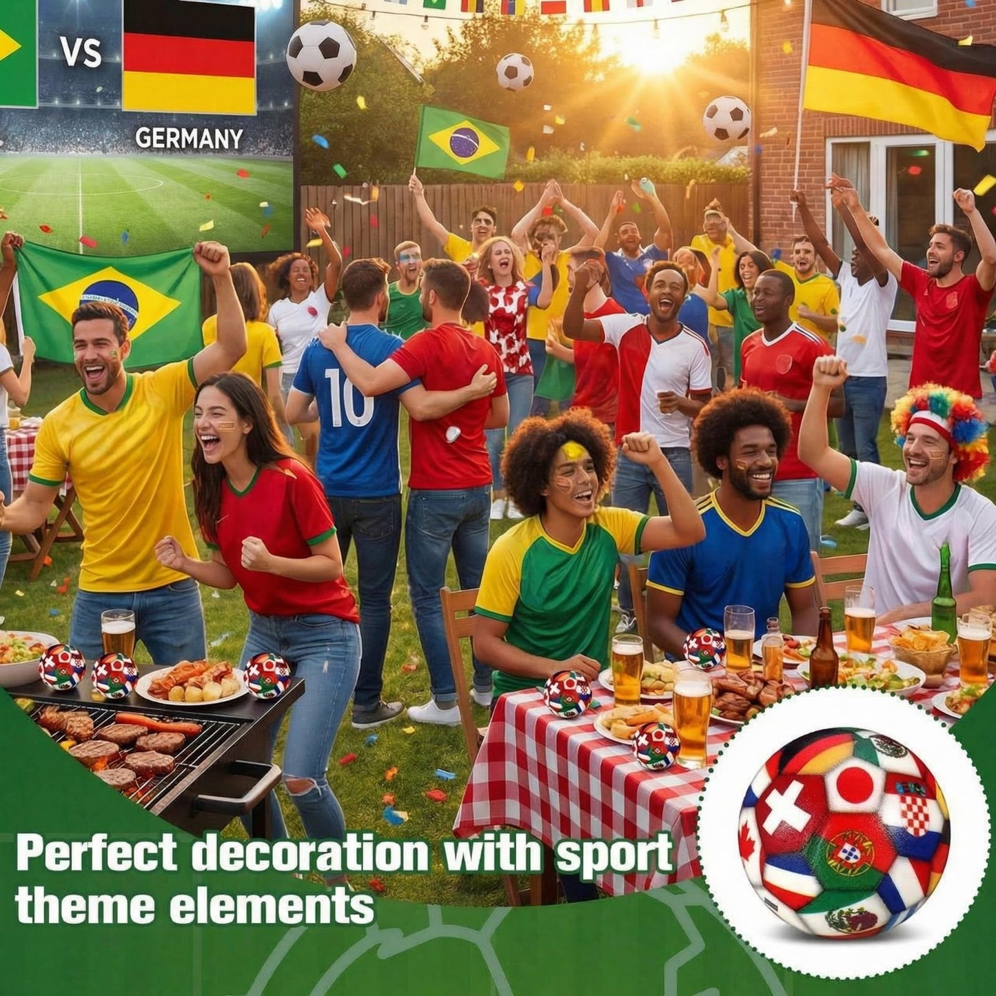 Syhood 30 Pcs Mini Soccer Stress Balls International Country Flags Mini Foam Soccer Small Foam Anxious Toy Sports Lover Gift for Adult Football Party Decoration Supplies