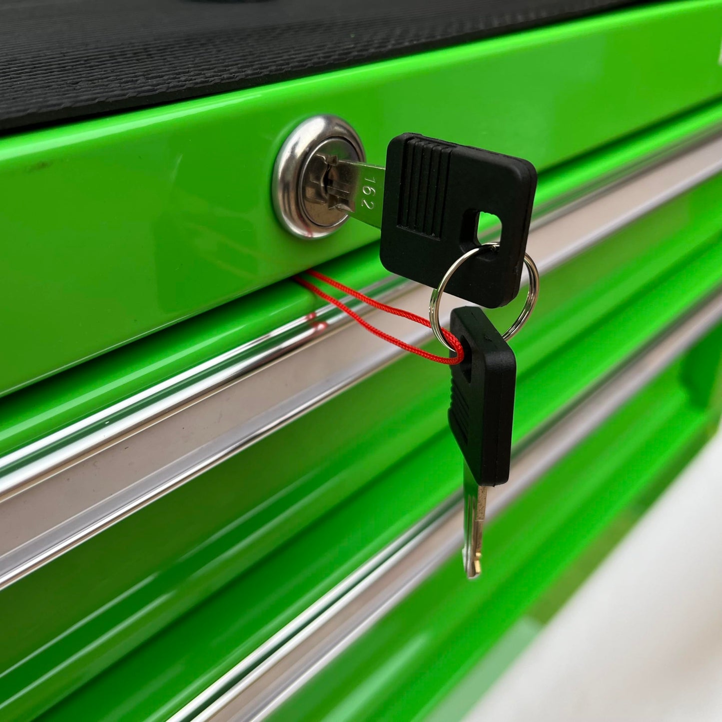 Workington Industrial 2 Drawers Portable Metal Intermediate Box, 26" Middle Tool Chest Cabinet with Ball Bearing Drawer Slides, Steel Tool Storage Box Organizer 4008 Green