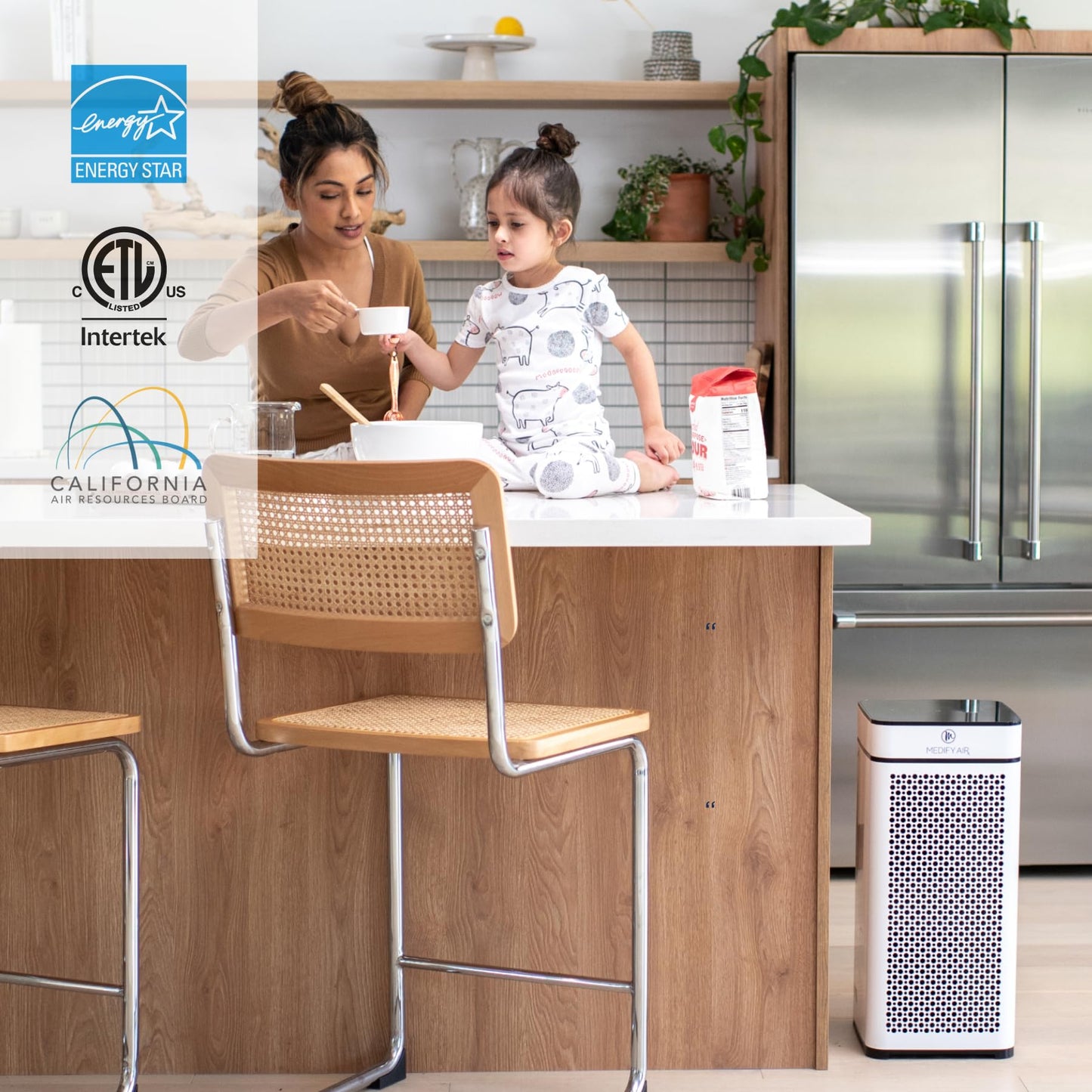Medify MA-40 Air Purifier with True HEPA H13 Filter | 1,793 ft² Coverage in 1hr for Smoke, Wildfires, Odors, Pollen, Pets | Removal to 0.1 Microns | White, 2-Pack