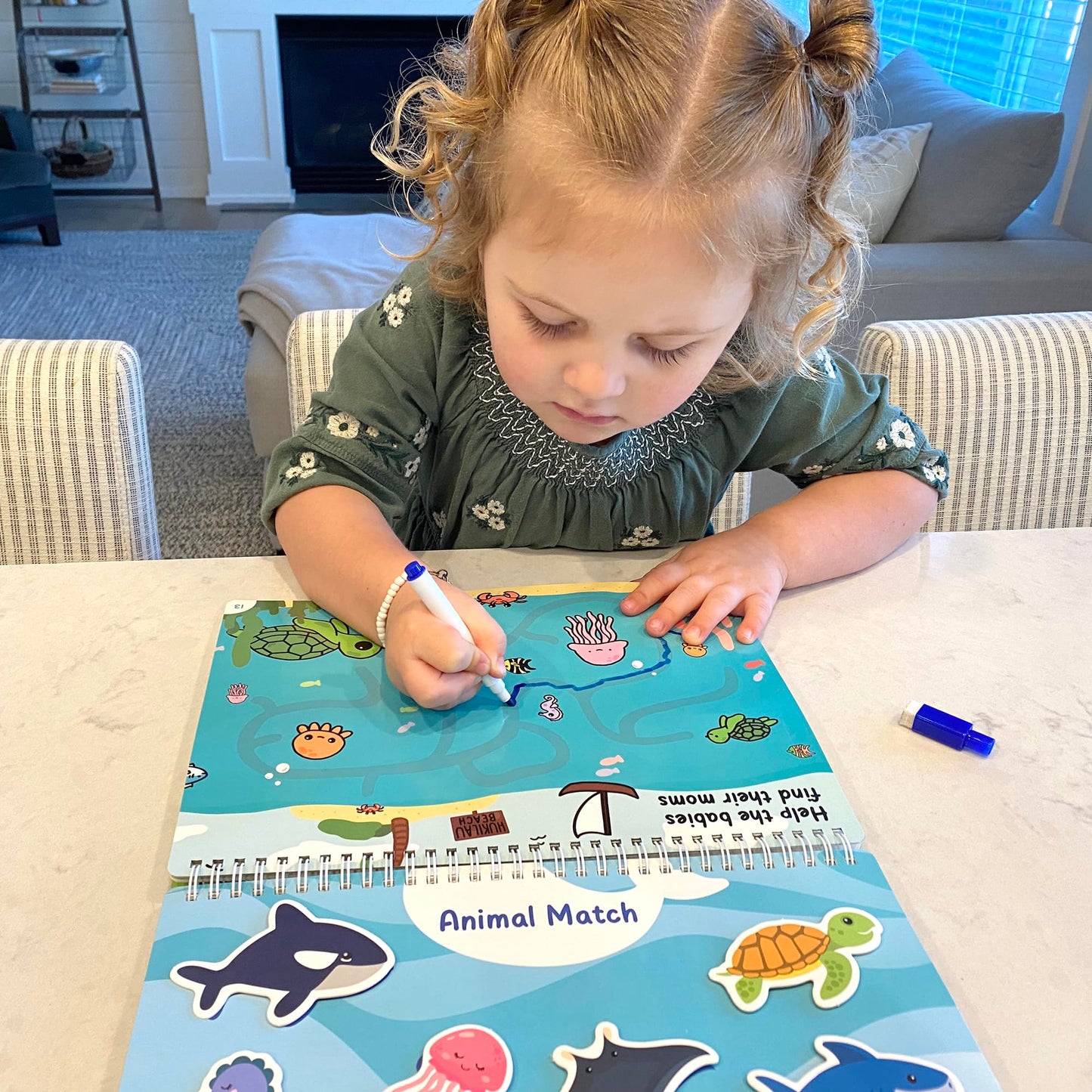 BenBen Busy Book for Toddlers, 30 Pages, Pre-Assembled, Preschool Learning Activities, Montessori Toys for Ages 3 and Up, Autism Sensory Toys, Kids Educational Activity Book, Birthday Gift
