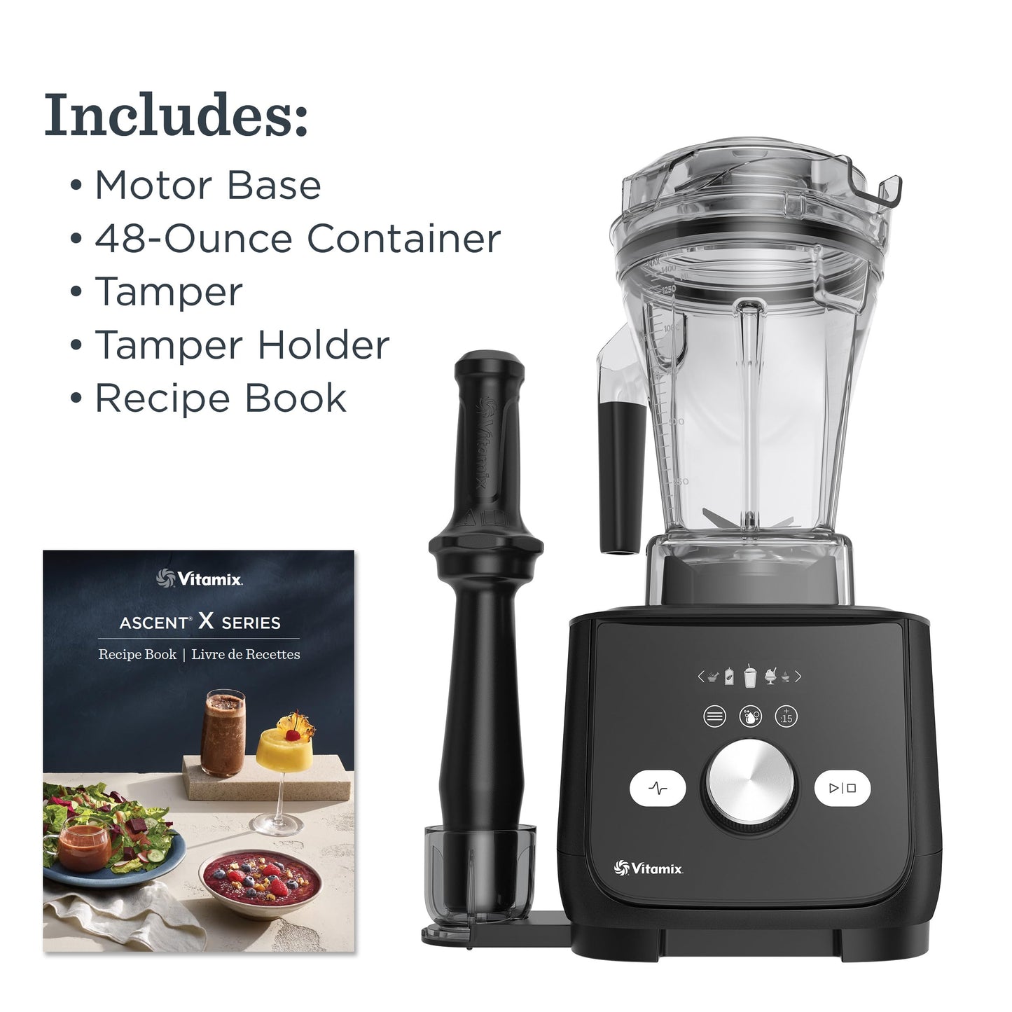 Vitamix Ascent X5 Blender with 10 Blending Programs, Self-Cleaning Program, Professional-Grade Blender for Smoothies, Soups and More, Stainless-Steel Blades, 48 Oz Container, Graphite Metal Finish