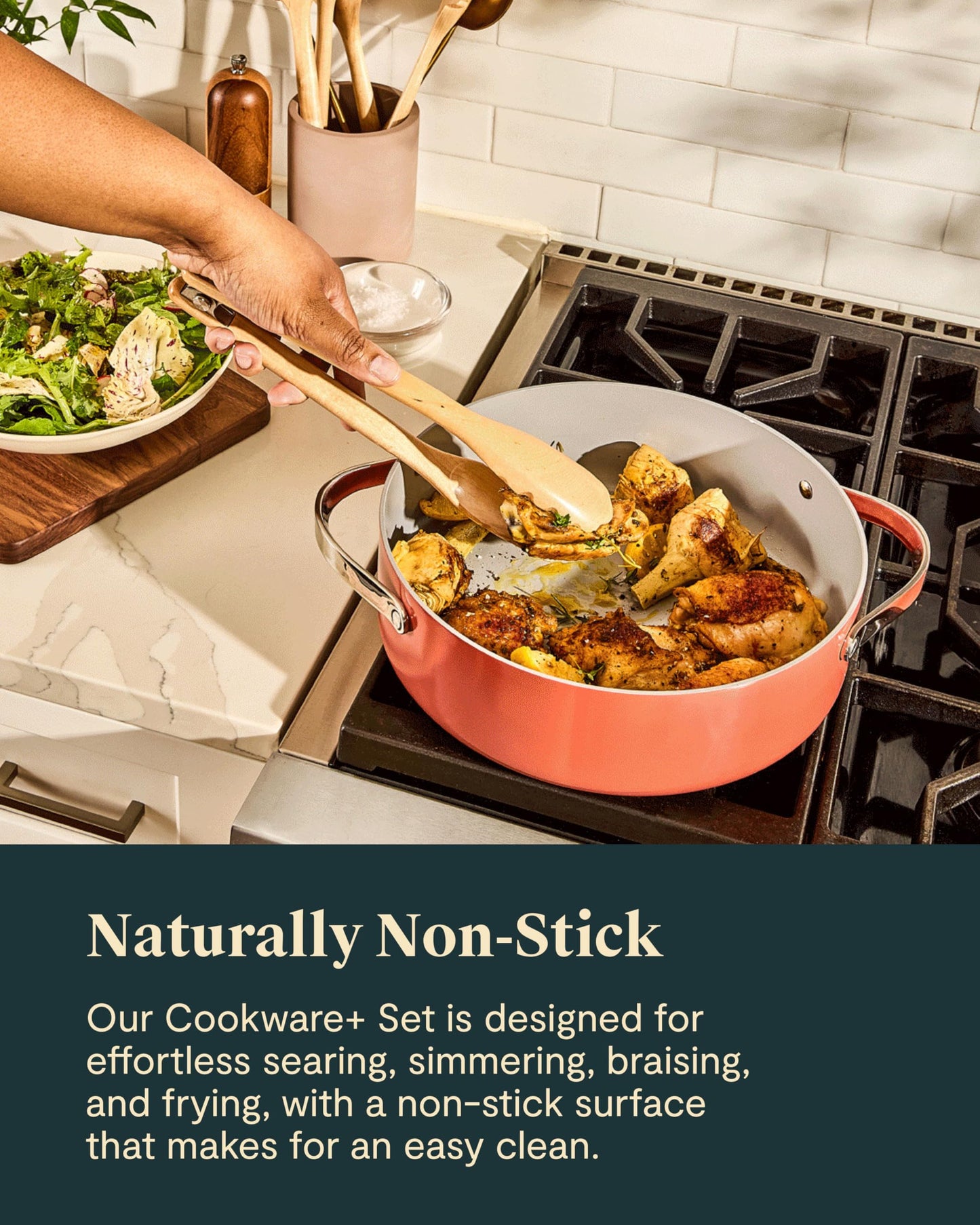 Caraway Cookware+ Collection - Specialty Cookware Set - Petite Cooker, Stir Fry Pan, Rondeau, & Stock Pot - 3 Lids & Storage Organizer Included - Black