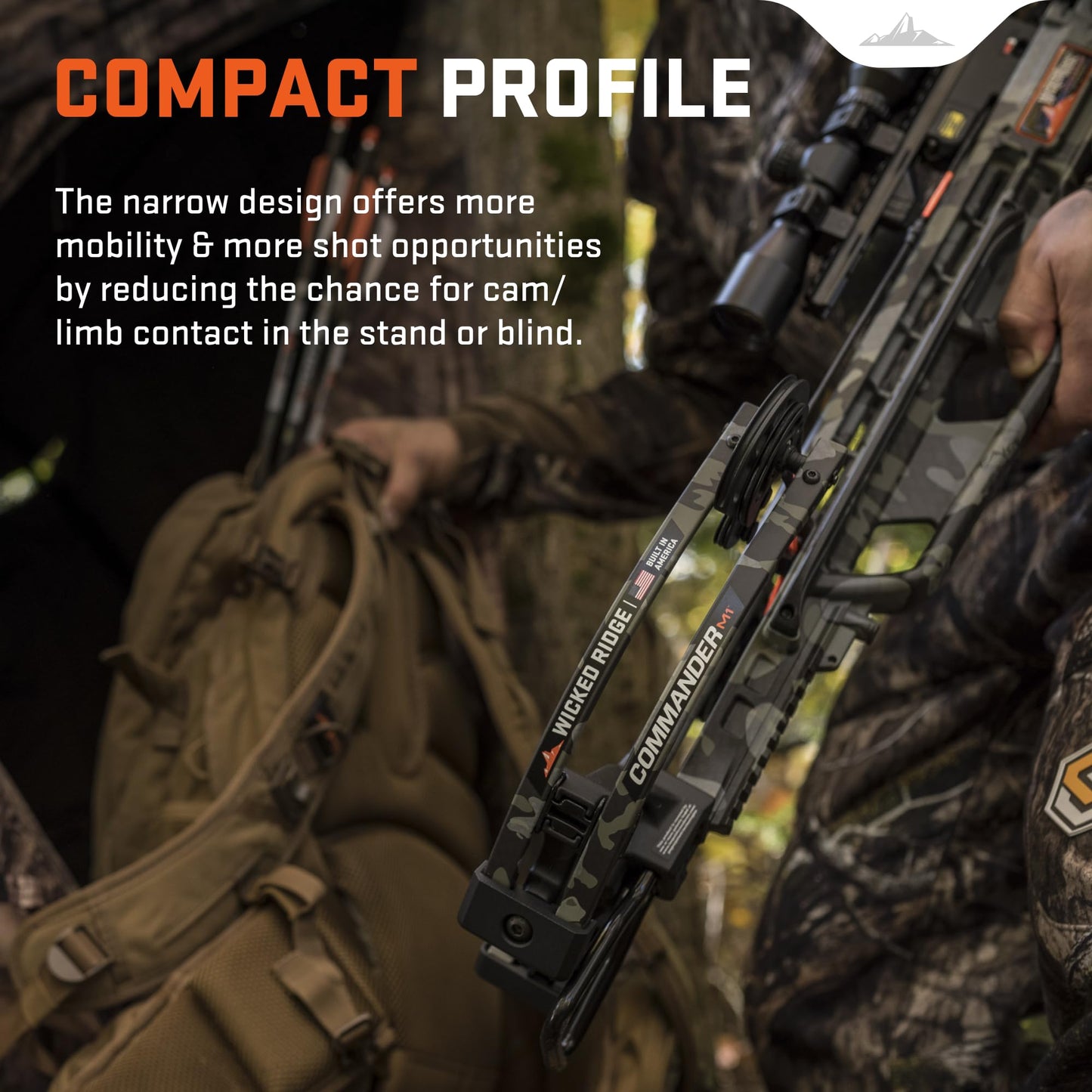 Wicked Ridge by TenPoint Commander M1, Peak Camo - 380 FPS - Includes Built-in ACUdraw, Multi-Line Scope & Three Match 400 Carbon Arrows - American-Built, Narrow Profile All at $599.99