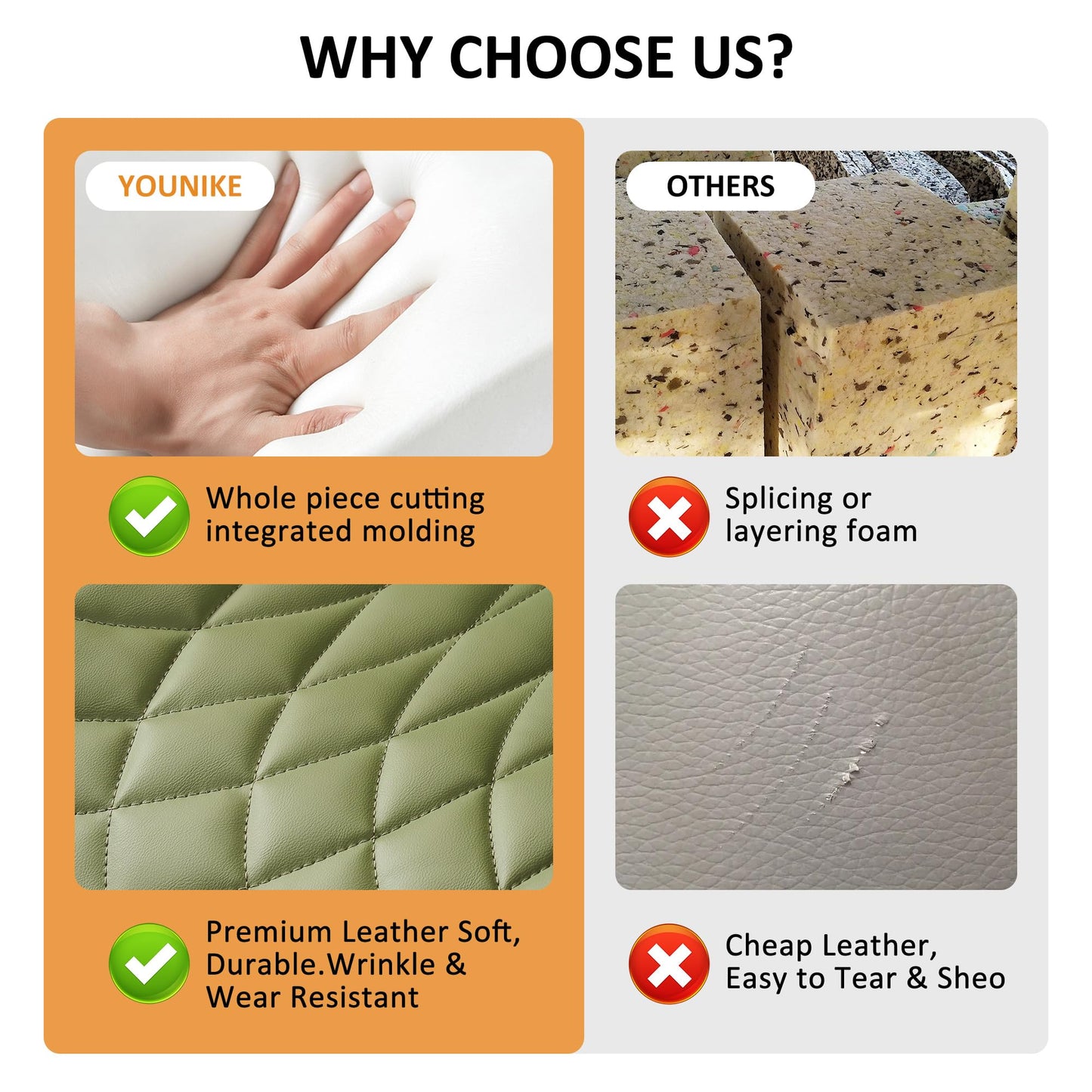 YOUNIKE Home Office Desk Chair with Wheels Armless Vanity Chair with Back Comfy Modern Leather Upholstered Rolling Task Chair Swivel Small Cute No Arms Wide Adjustable Ergonomic All Green