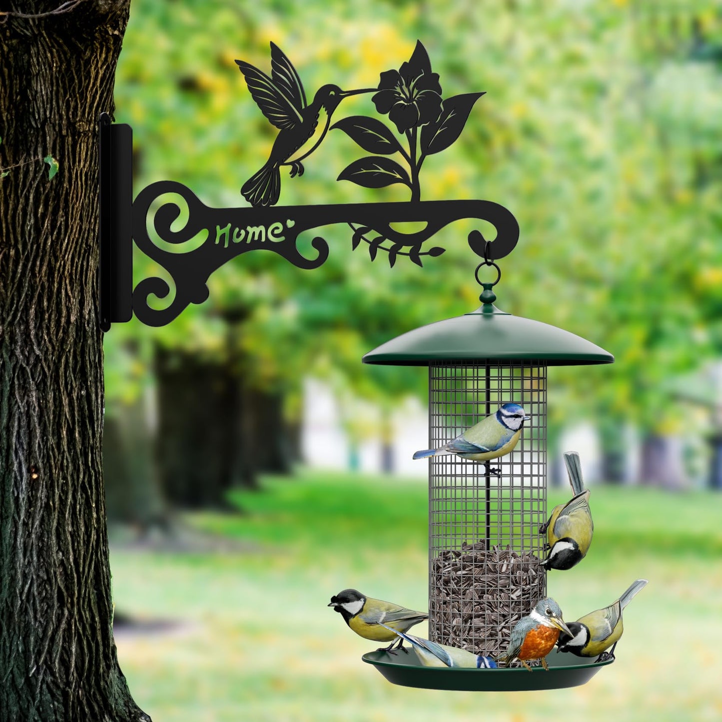 BBTFAA Metal Plant Hooks (2-Pack) - Decorative Wall Hangers with Bird Design for Indoor & Outdoor Use - Hanging Brackets for Plants, Flower Baskets, Bird Feeders, Lanterns - Patio, Garden, Home Decor