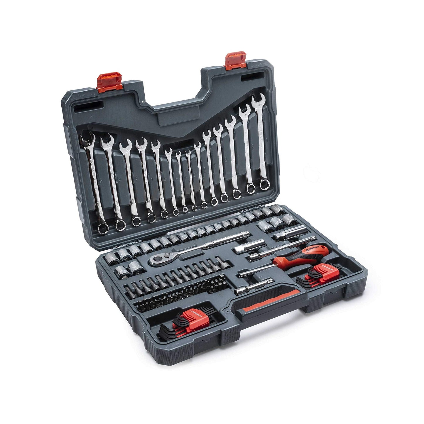 Crescent 128 Piece 3/8" Drive 12 Point Standard SAE/Metric Mechanics Tool Set - CTK128C