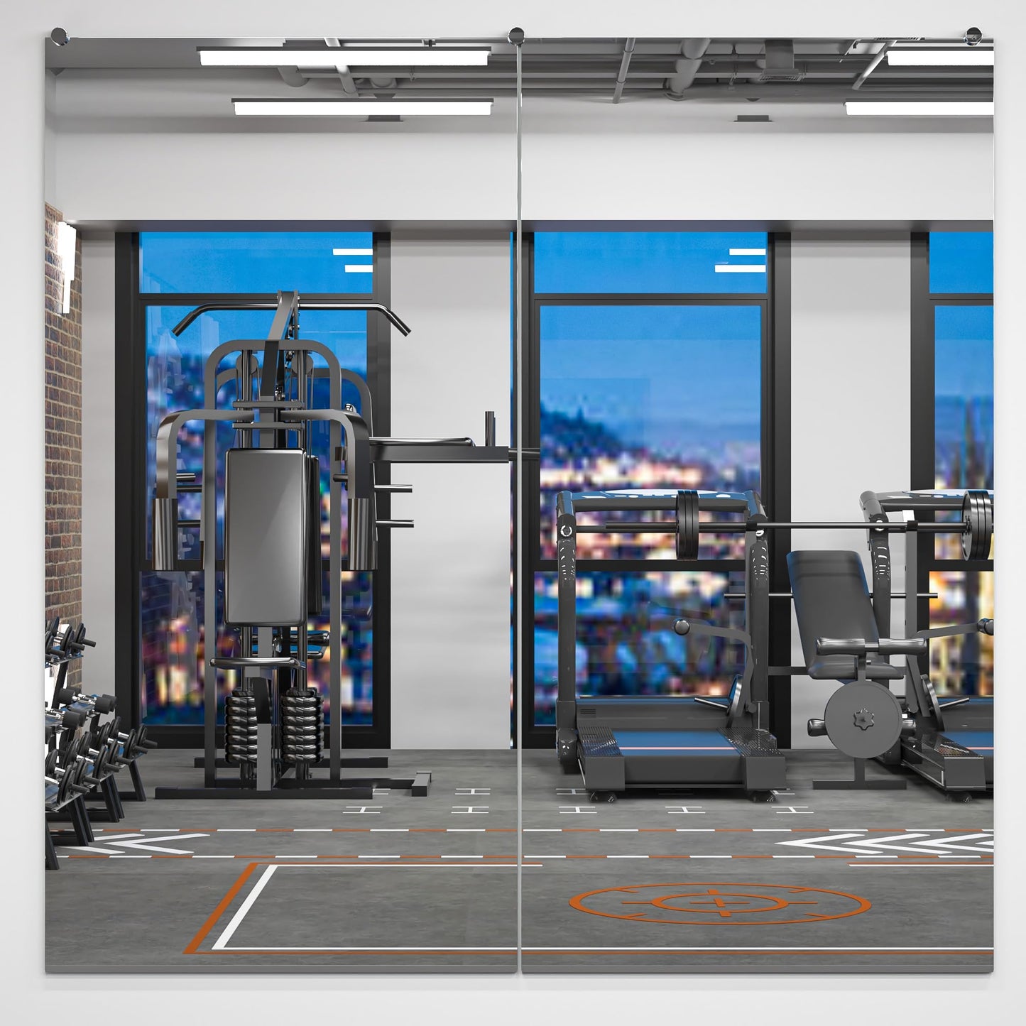 Keonjinn Home Gym Mirror 72" x 36" Large Wall Mounted Rectangular Full Length Mirror for Fitness, Dance Studio, Garage, Home Gym Decor, Oversized Activity, 1 PC