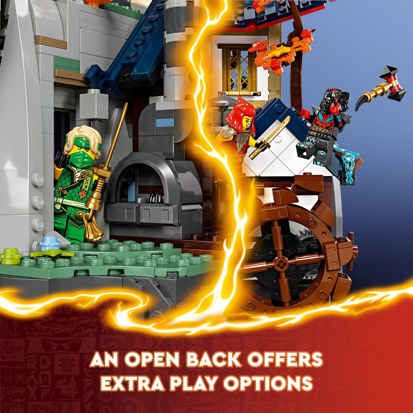 LEGO NINJAGO Tournament Temple City Building Toy for Teen Boys & Girls, Ages 14+, Great for Dragons Rising Fans Who Enjoy Model Building Sets and NINJAGO Toys - 71814
