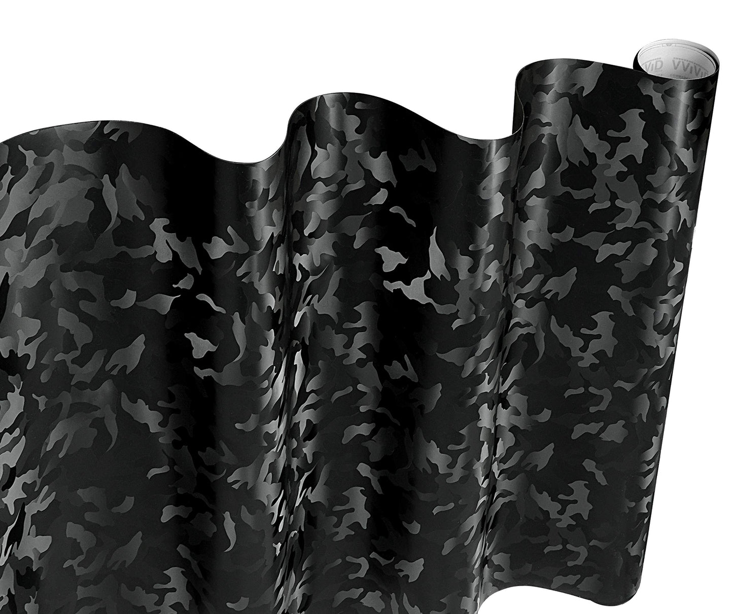 VViViD+ Stealth Medium Pattern Camouflage Vinyl Wrap Roll (25ft x 5ft, Black)