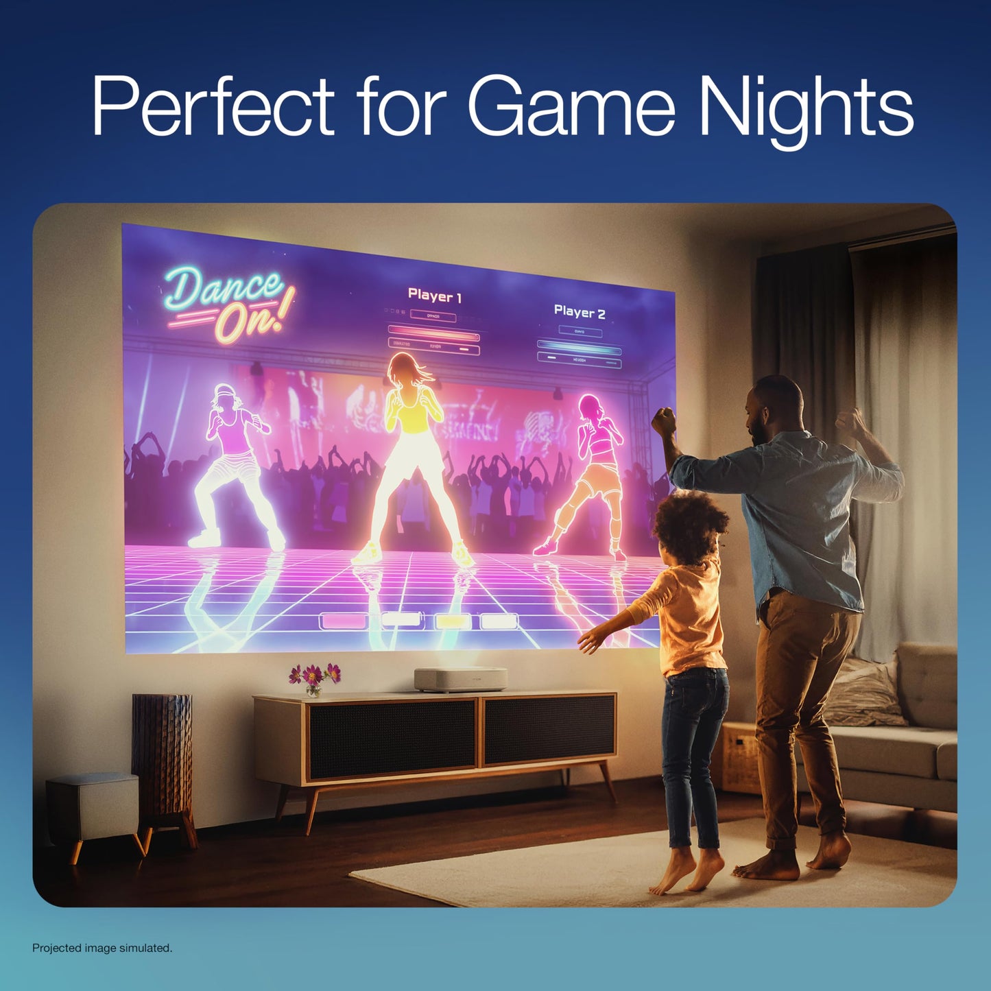 Epson Lifestudio Grand Ultra Short Throw Laser Projector 4K PRO-UHD, Sound by Bose Technology and Downloadable App, Built-In Google TV for Easy Streaming, Plus 3-Chip 3LCD Technology - White
