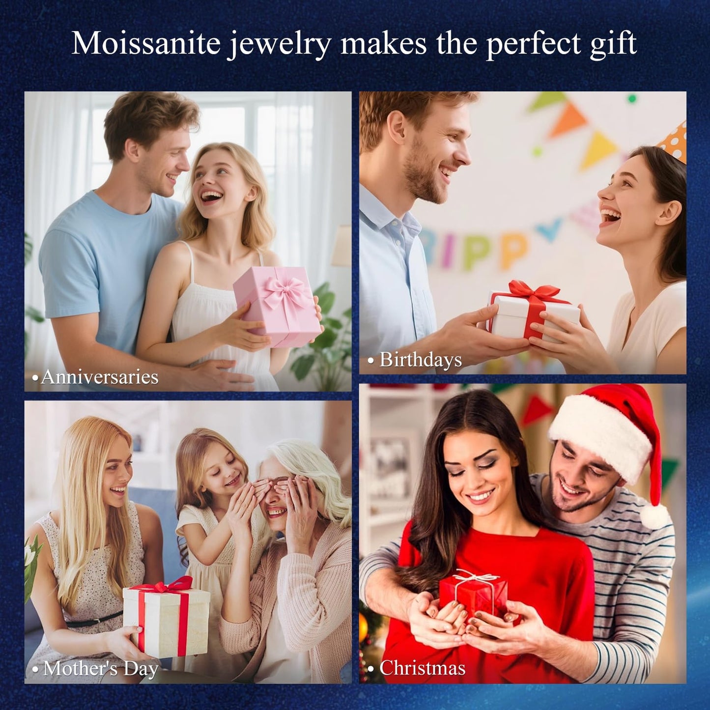 Moissanite Necklace for Women 14kt Gold Heart Necklaces Moissanite Pendant for Woman 1 Carat - Luxury Love Jewelry Gift for Anniversary, Birthday and Christmas - Jewelry for Wife from Husband