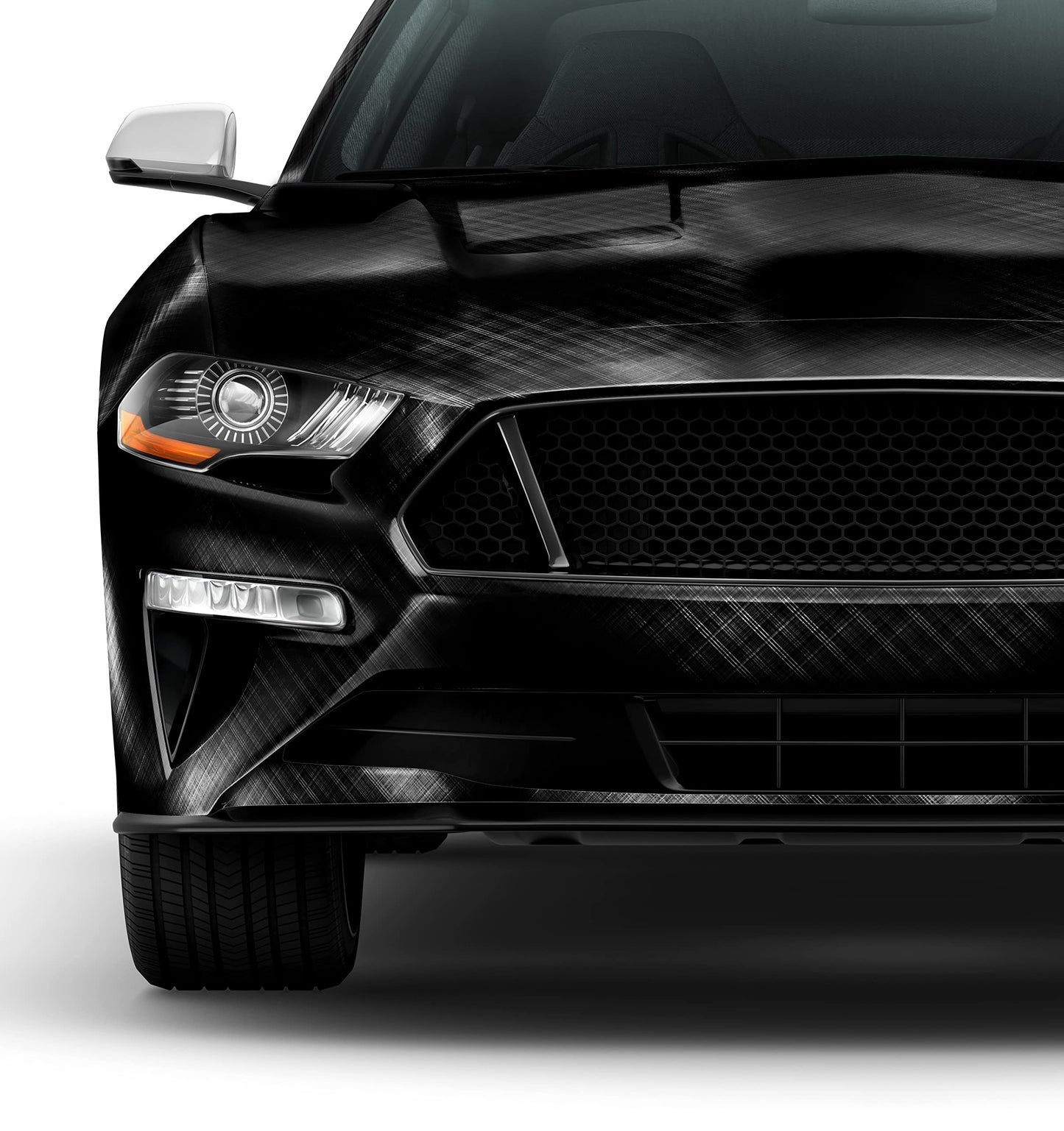 VViViD Black Stealth Plaid Brushed Vinyl Car Wrap Roll 25ft x 5ft