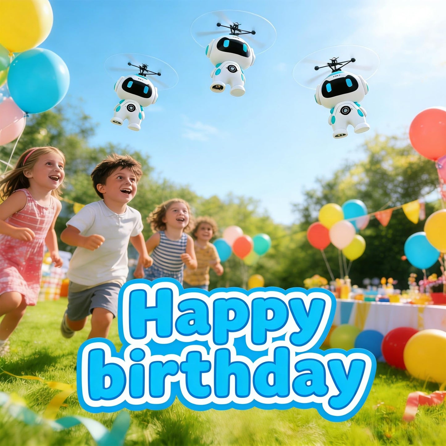 Flying Toys for Kids Mini Drones for Kids 8-12 with LED Light Indoor Rechargeable Mini Helicopter Toy Mini Robot Toy Cool Toys Gift for Boys & Girls Age 6-12