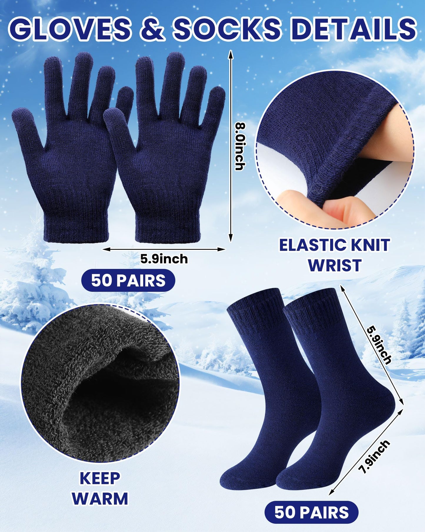 Suhine 150 Pcs Bulk Homeless Supplies Winter Beanies Gloves Socks Set Warm Care Package Homeless Kits for Cold Weather Items (Basic Colors)