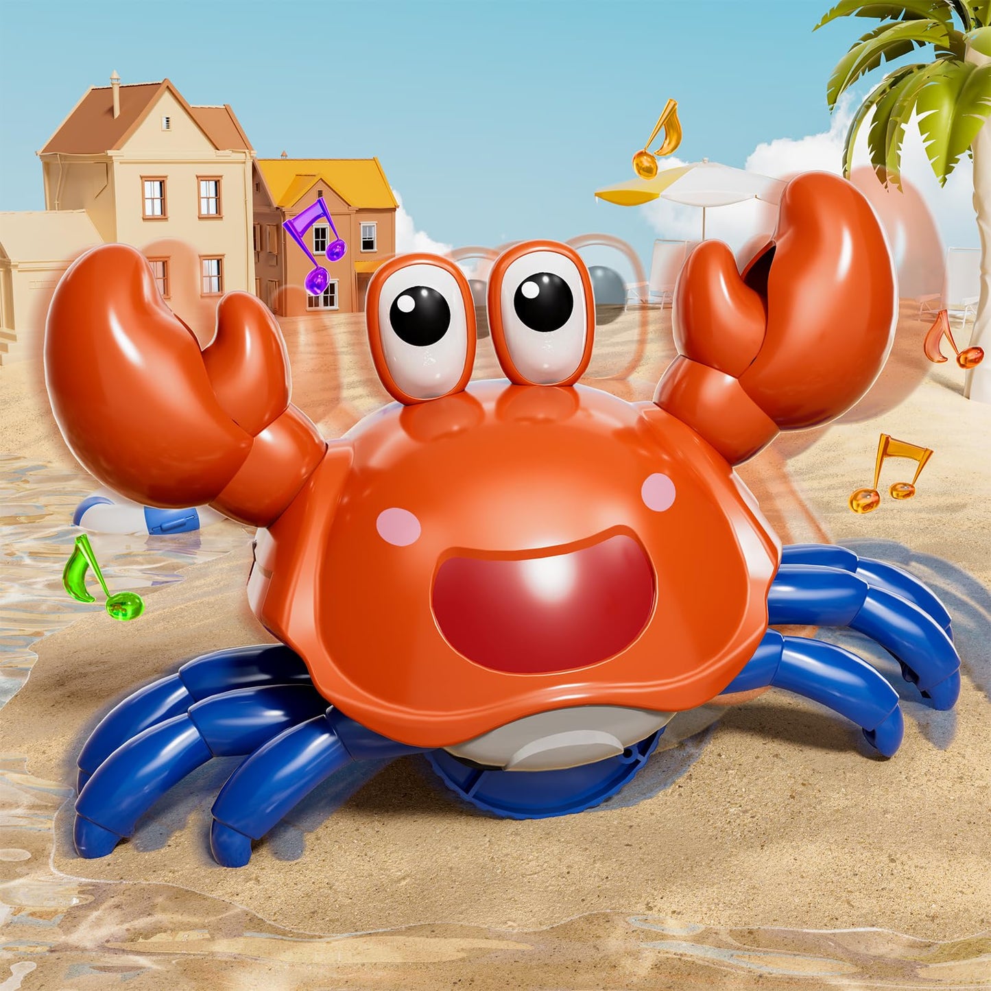 Beby Buty Crawling Crab Baby Toy, Infant Tummy Time Walking Dancing Moving Crab Toys for Babies, Toddler Birthday Gifts
