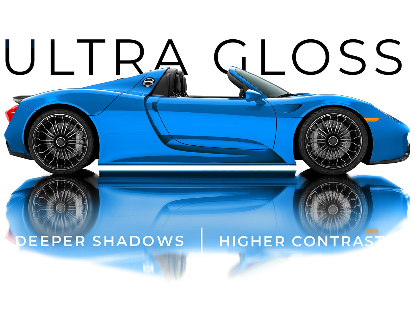 VViViD+ Ultra Gloss Smurf Blue Vinyl Car Wrap Premium Paint Replacement Film Roll with Nano Air Release Technology, Stretchable Protective Cap Liner, Self Adhesive, Indoor Outdoor (15ft x 5ft)