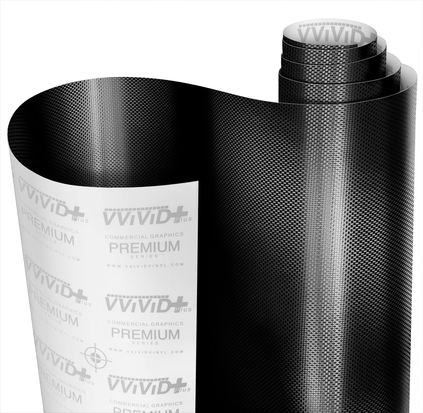 VViViD+ Square Black Carbon Fiber Vinyl Wrap Roll 50ft x 5ft