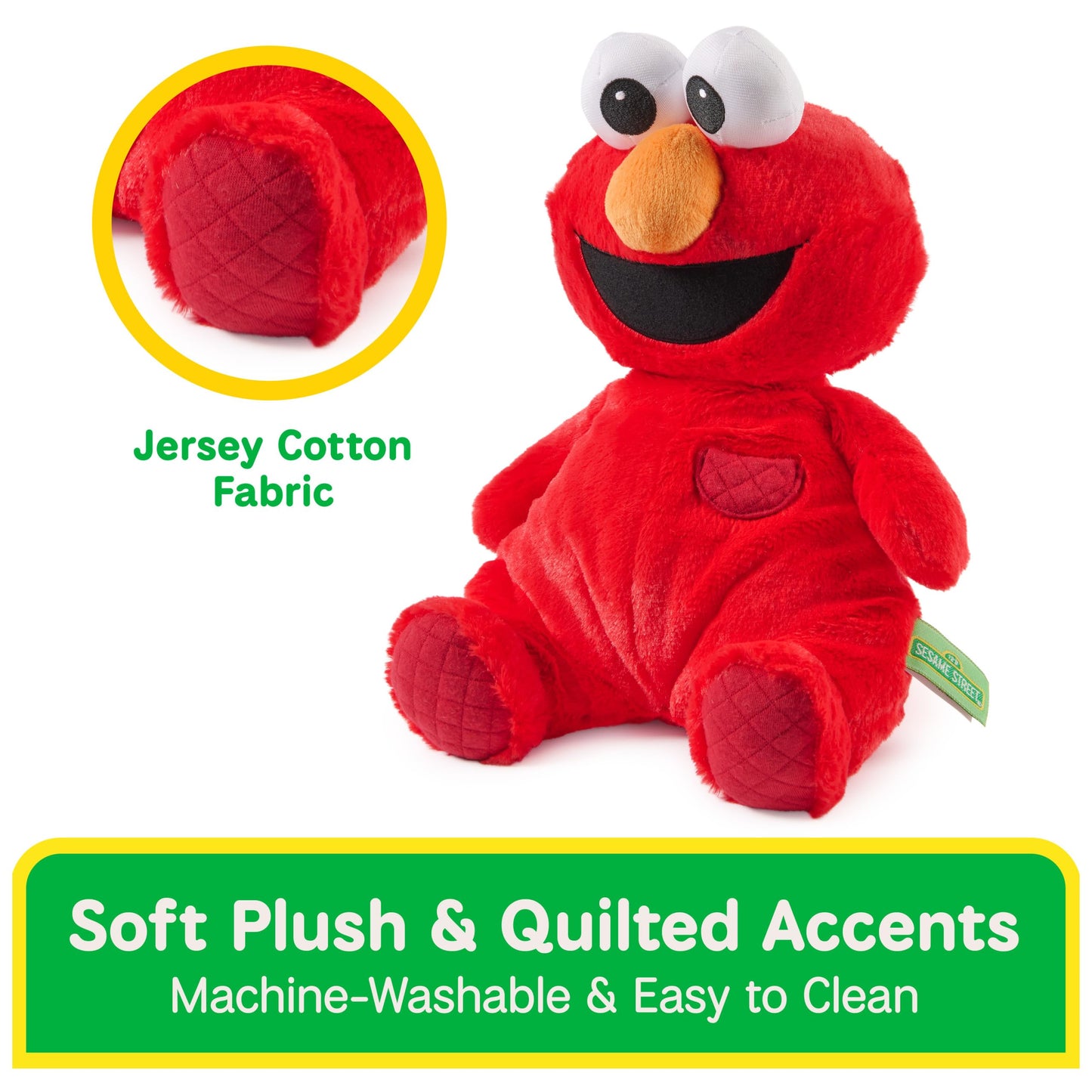 GUND Sesame Street Official Oh So Snuggly Elmo Plush, Plush Muppet, Sensory Toy, Sesame Street Stuffed Animals for Babies and Infants, Red, 12.5”