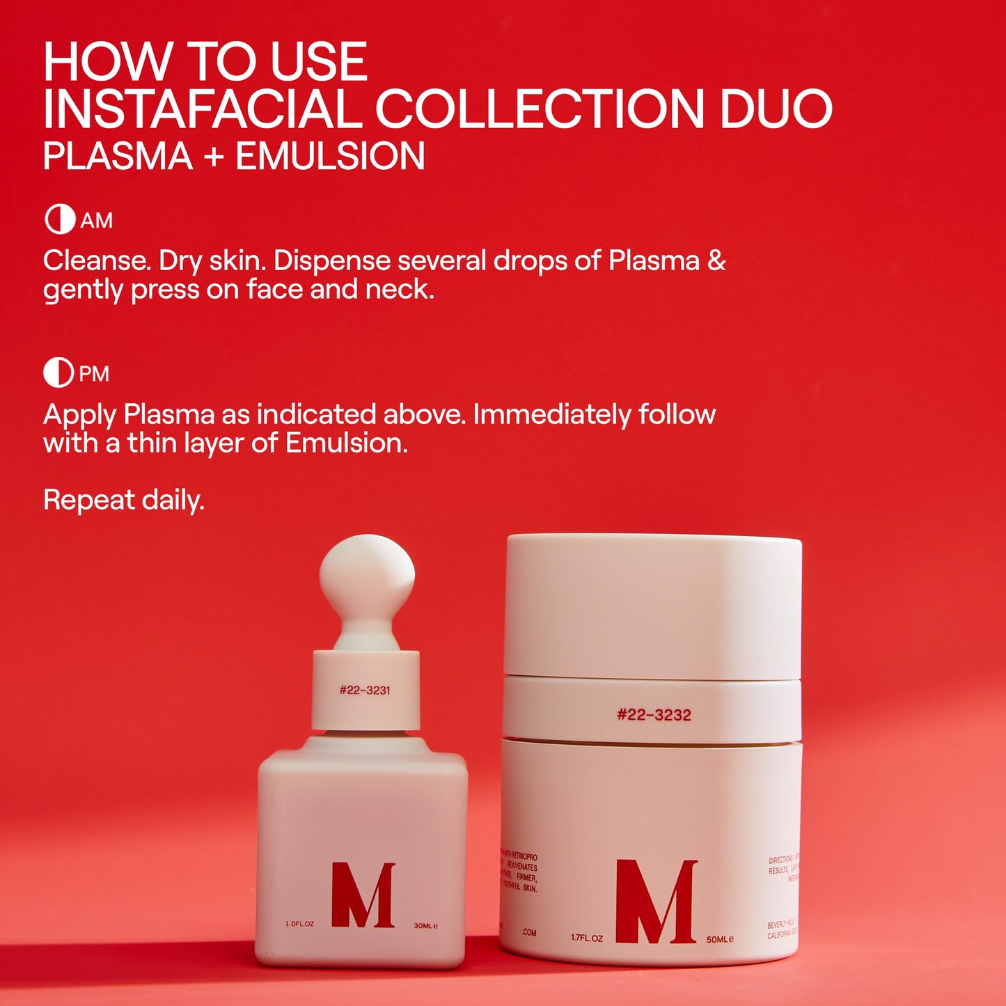 Dr. Diamond's Metacine InstaFacial Collection Duo | Plasma Bioactive Growth Factor Serum | Emulsion Retinopro Growth Factor Night Cream – for Skin Repair, Resurfacing, Rejuvenation & Renewal